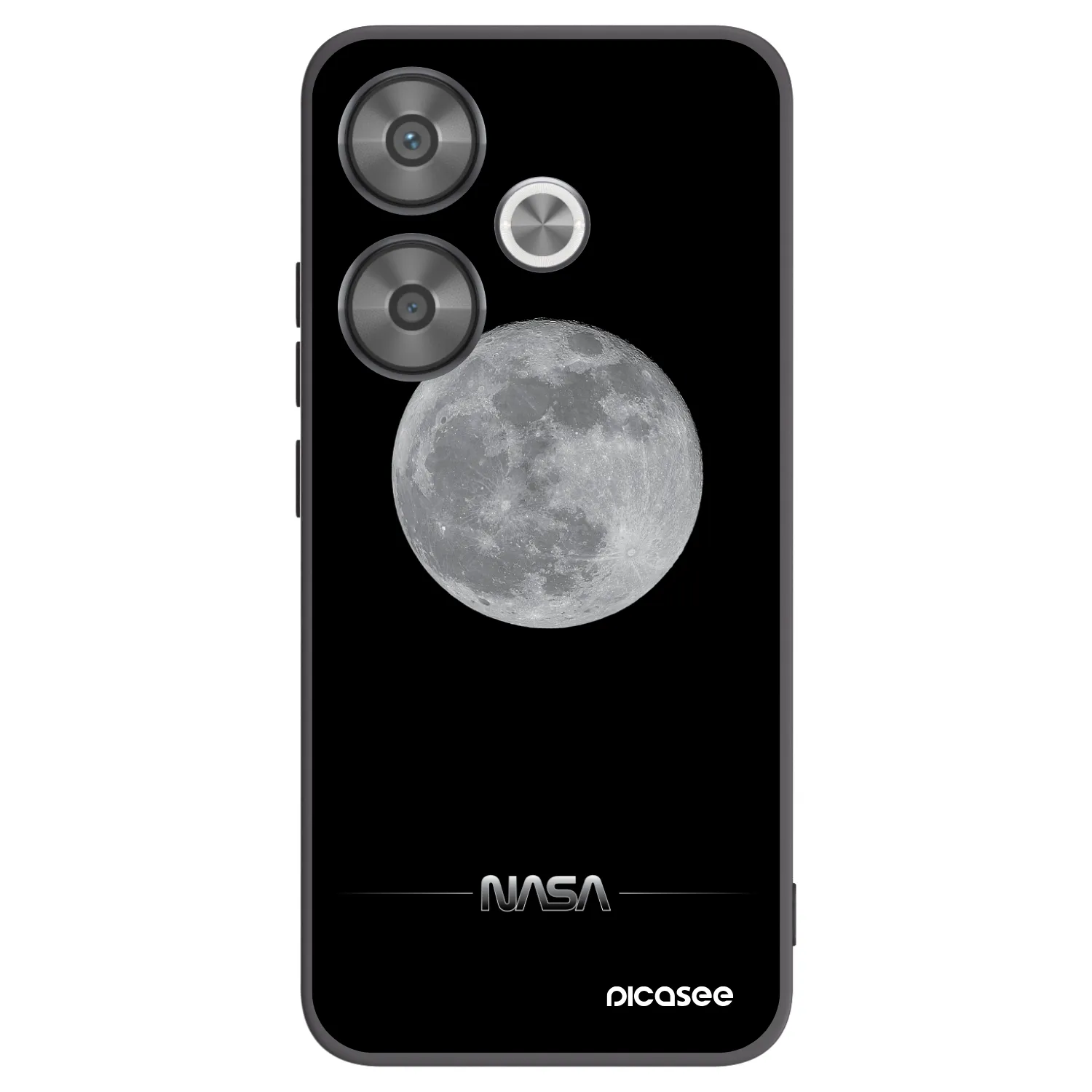 Picasee fekete szilikon tok az alábbi mobiltelefonokra Xiaomi Poco F6 - Moon Minimal