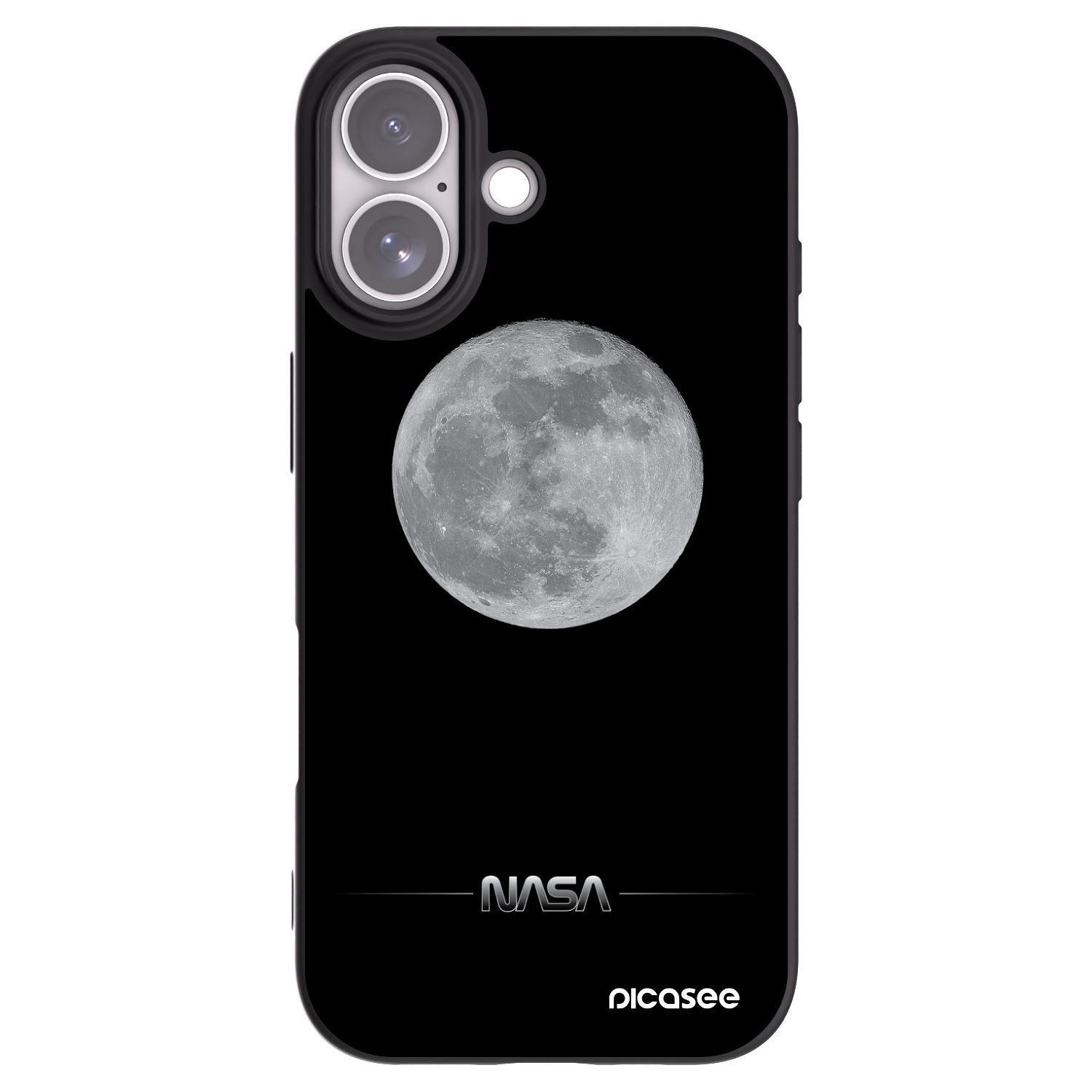 Picasee fekete szilikon tok az alábbi mobiltelefonokra Apple iPhone 17 - Moon Minimal