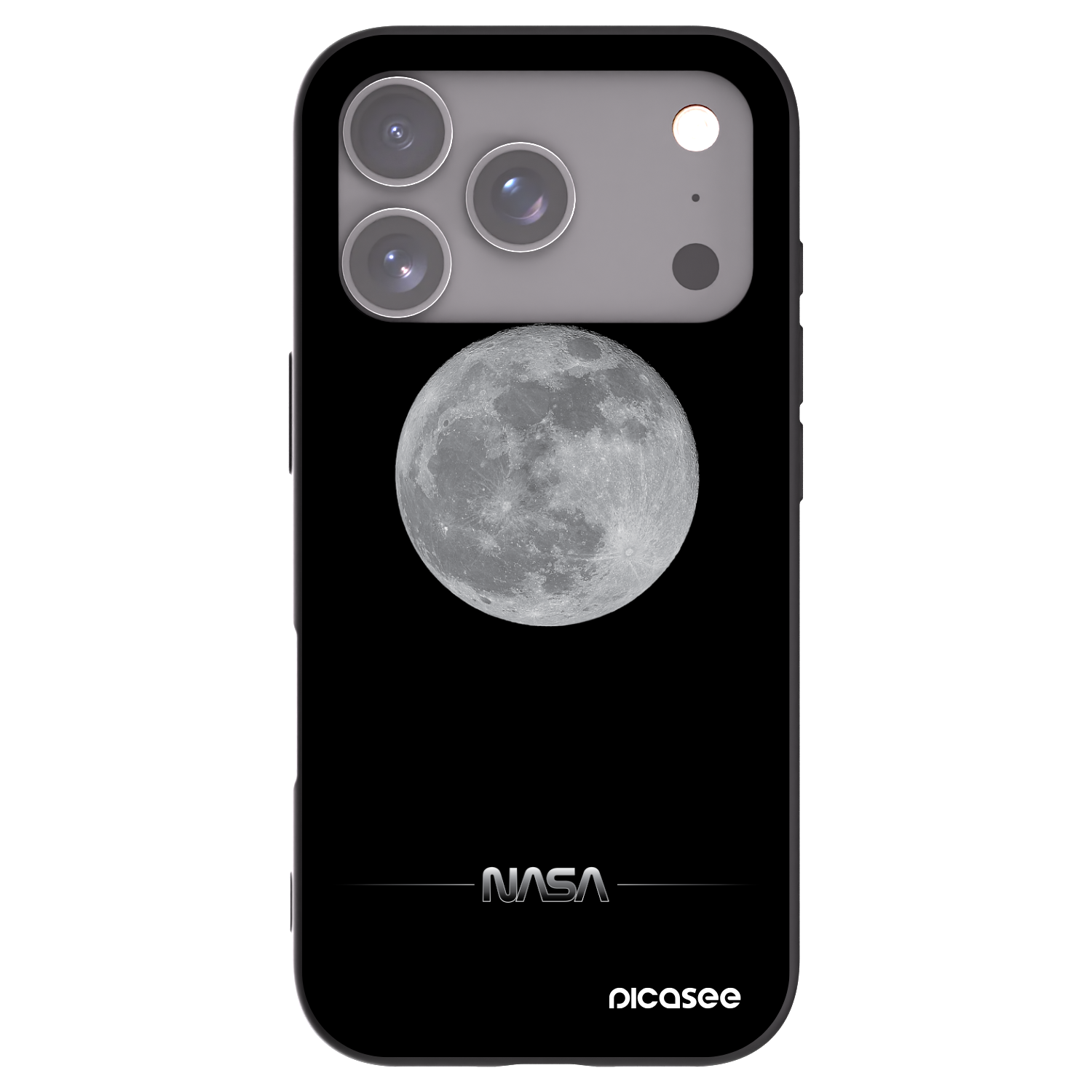 Picasee fekete szilikon tok az alábbi mobiltelefonokra Apple iPhone 17 Pro - Moon Minimal