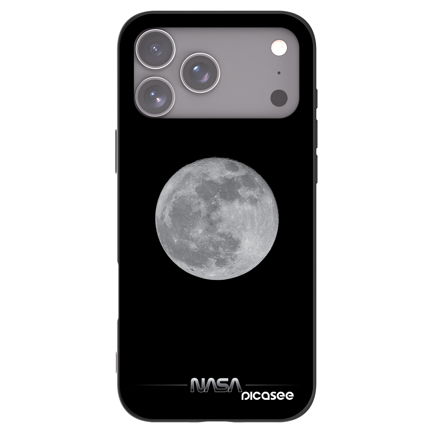 Picasee fekete szilikon tok az alábbi mobiltelefonokra Apple iPhone 17 Pro Max - Moon Minimal