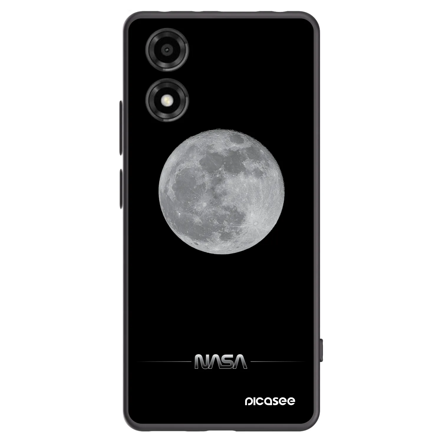 Picasee fekete szilikon tok az alábbi mobiltelefonokra Motorola Moto E14 - Moon Minimal