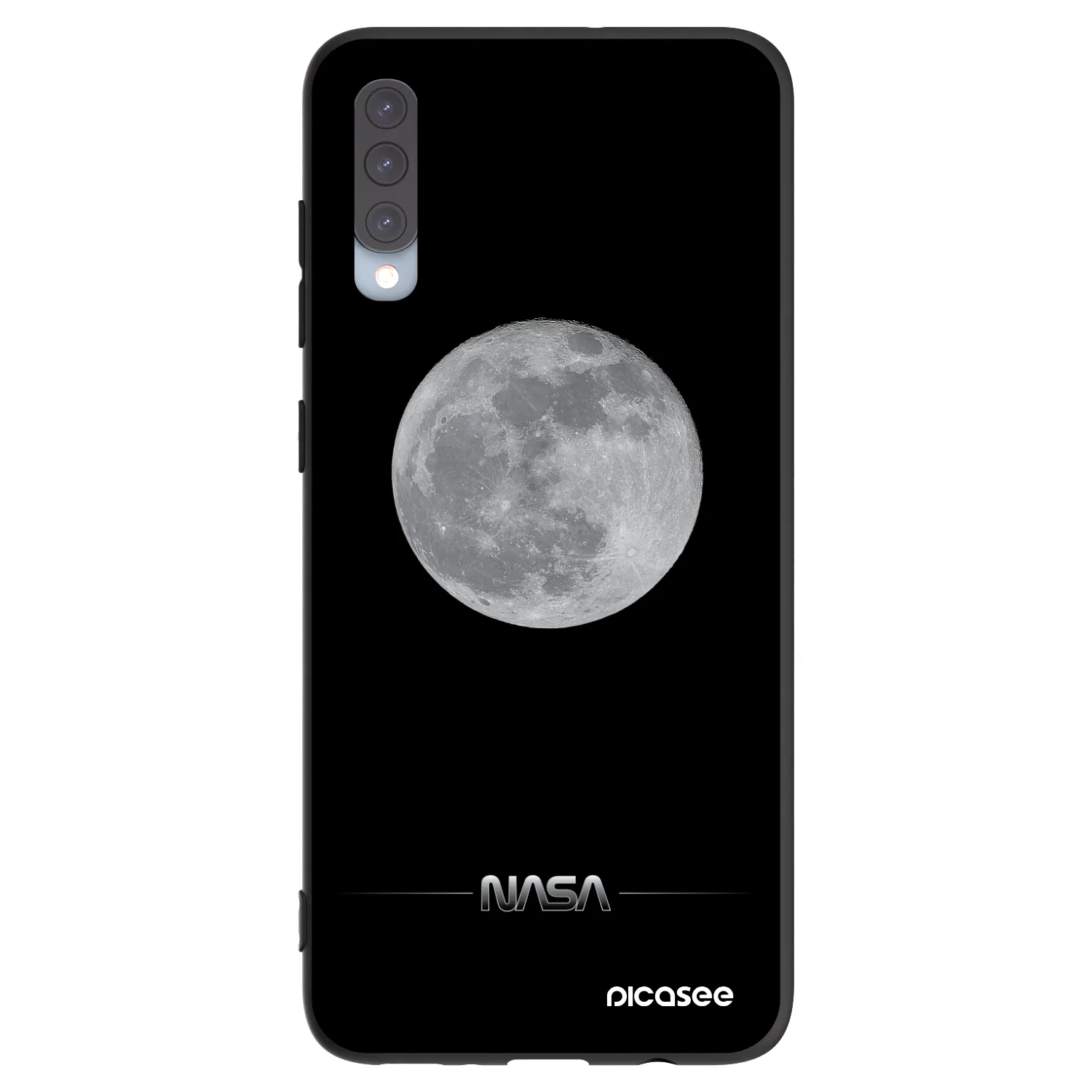 Picasee fekete szilikon tok az alábbi mobiltelefonokra Samsung Galaxy A70 A705F - Moon Minimal