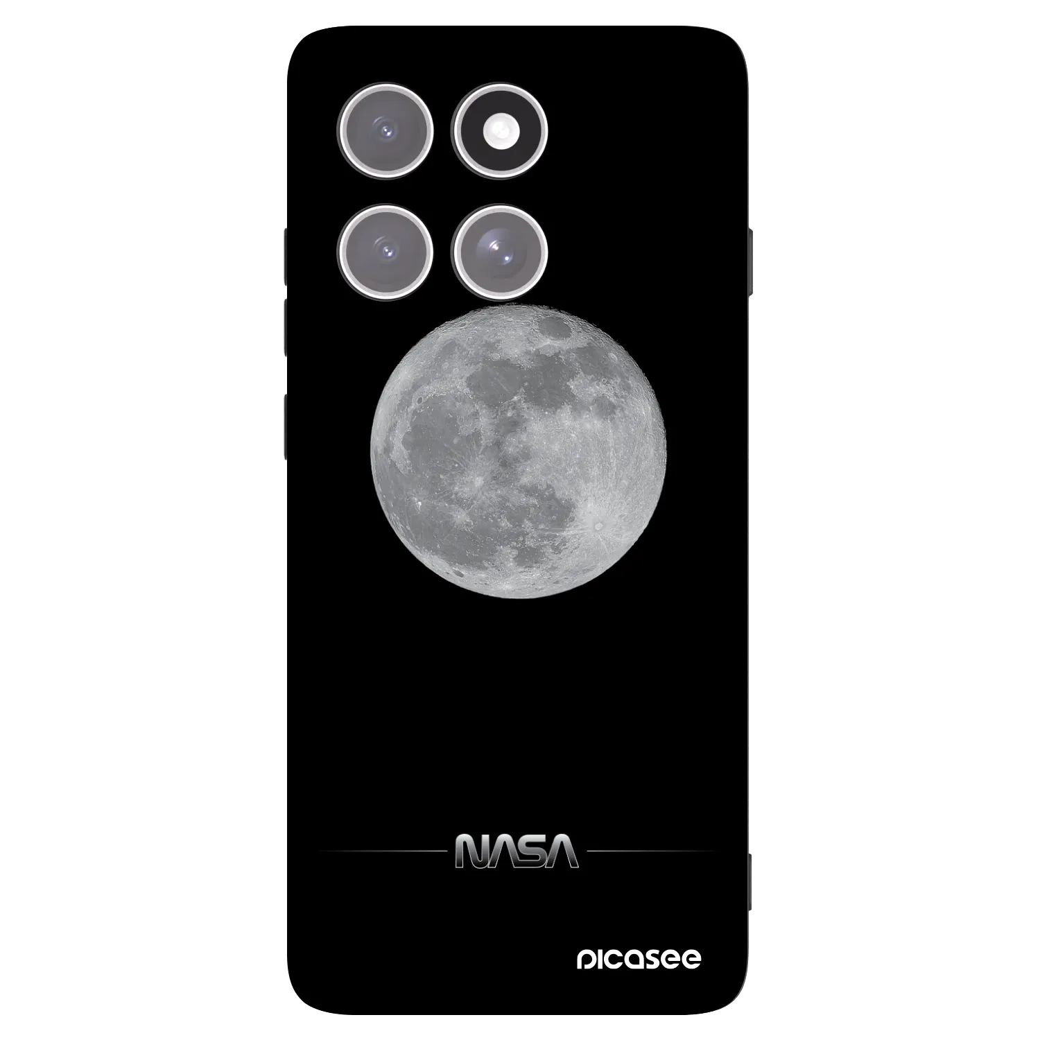 Picasee fekete szilikon tok az alábbi mobiltelefonokra Motorola Edge 60 Pro - Moon Minimal