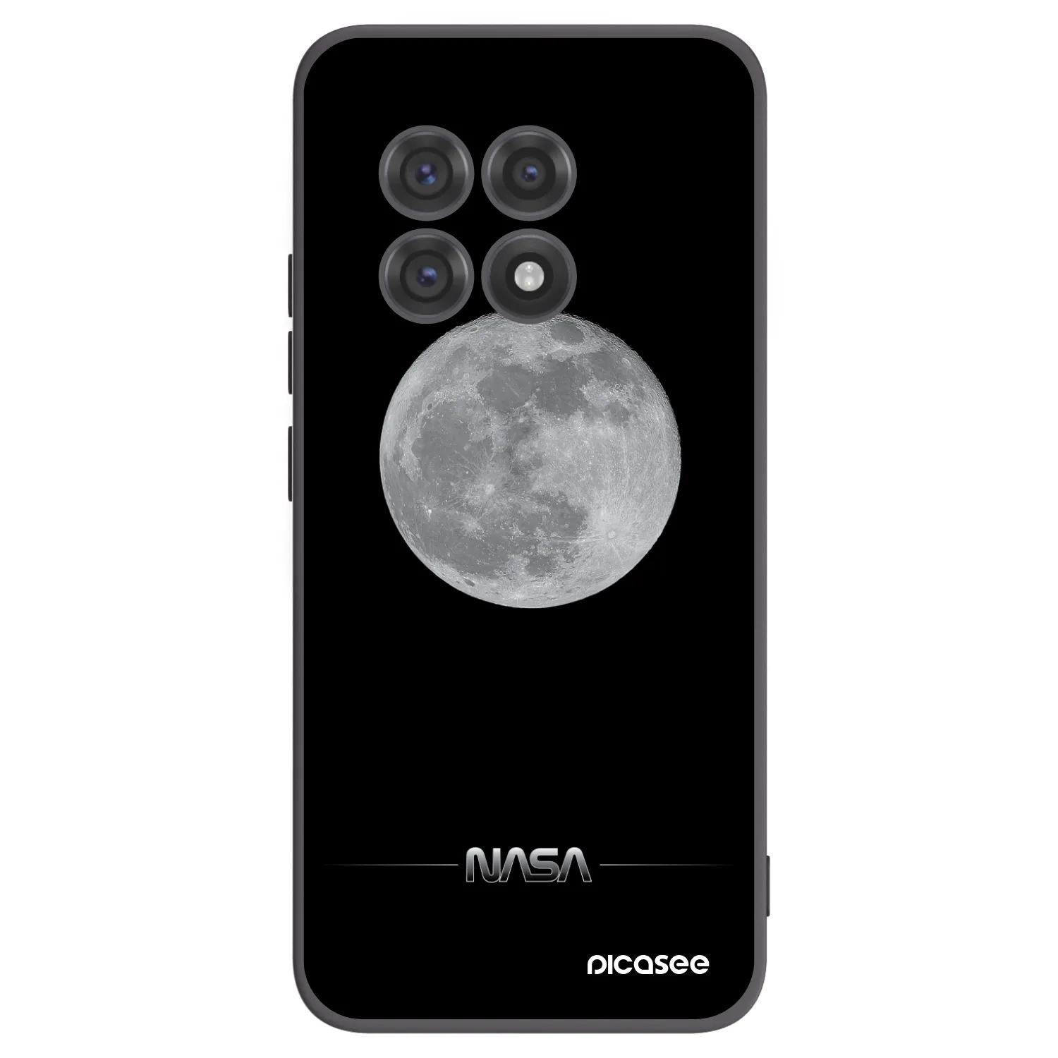 Picasee fekete szilikon tok az alábbi mobiltelefonokra OnePlus 13R 5G - Moon Minimal