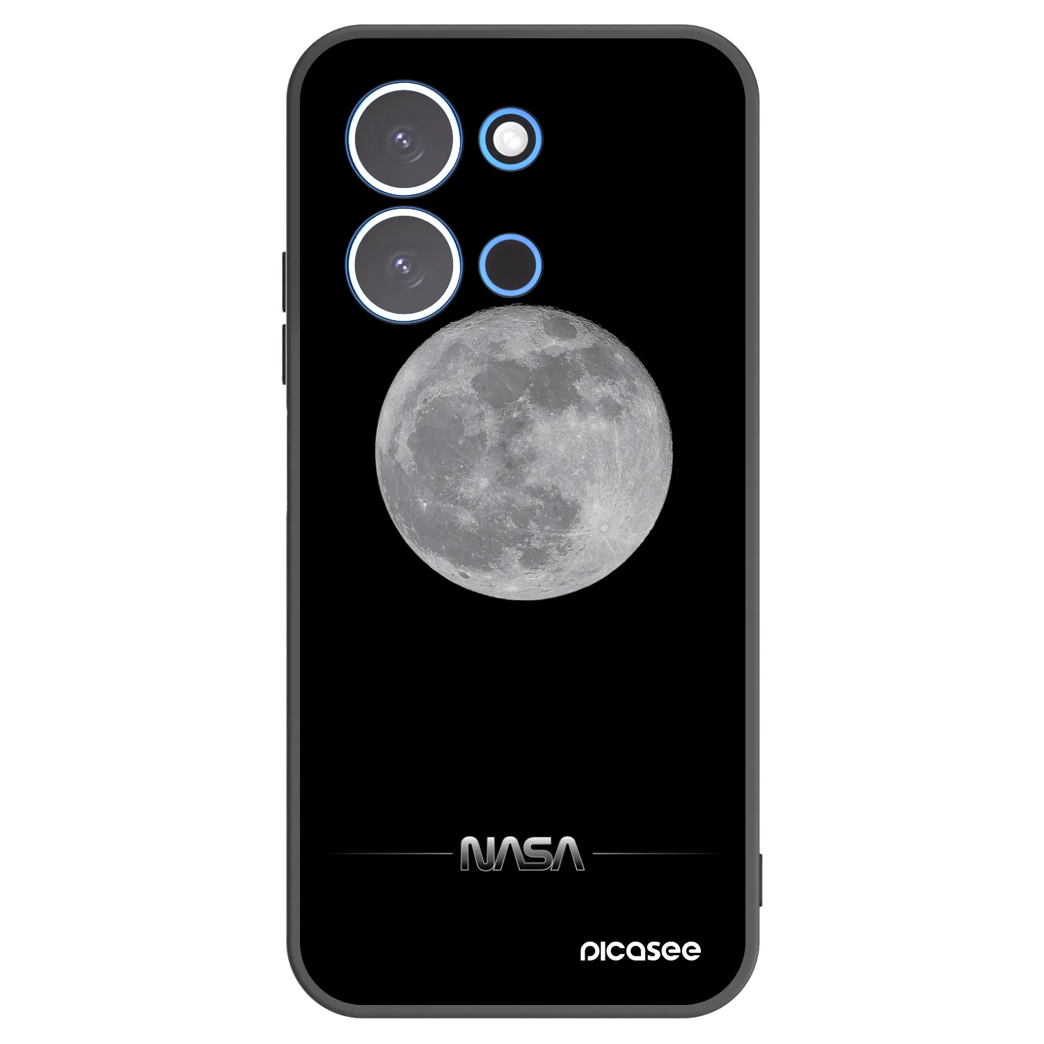 Picasee fekete szilikon tok az alábbi mobiltelefonokra Xiaomi Redmi 15C 4G - Moon Minimal