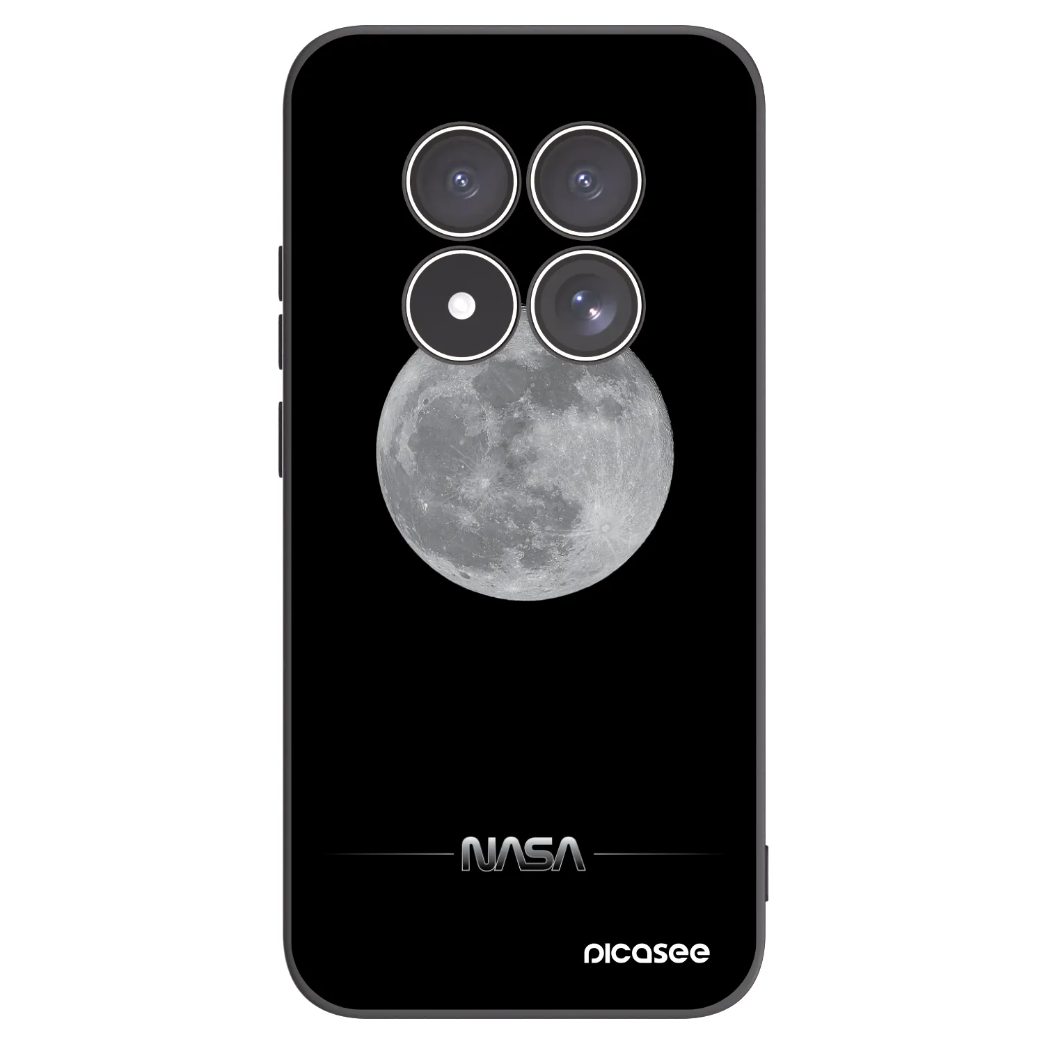 Picasee fekete szilikon tok az alábbi mobiltelefonokra Xiaomi Redmi Note 15 Pro 4G - Moon Minimal