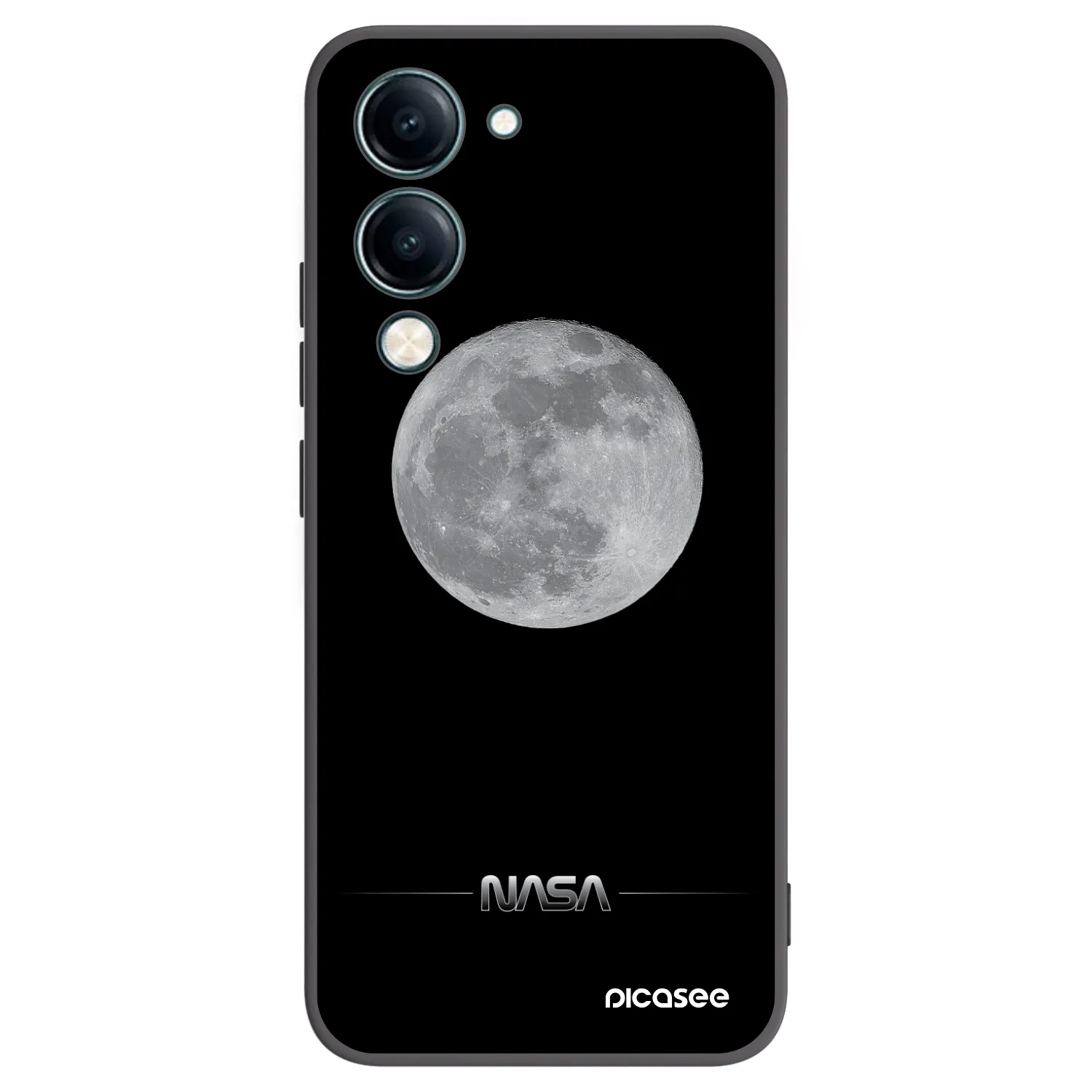 Picasee fekete szilikon tok az alábbi mobiltelefonokra Vivo Y29s 5G - Moon Minimal