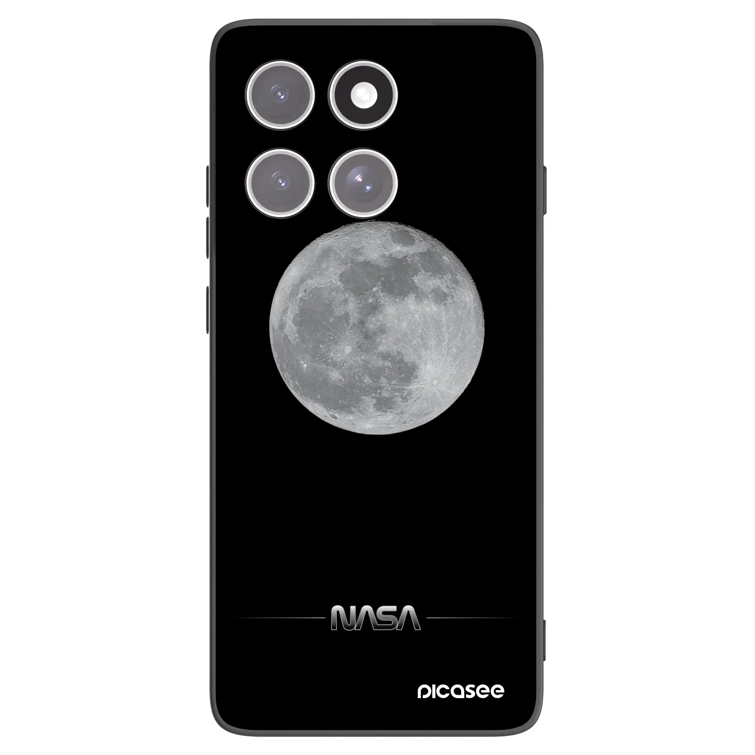 Picasee fekete szilikon tok az alábbi mobiltelefonokra Motorola Edge 60 Fusion - Moon Minimal