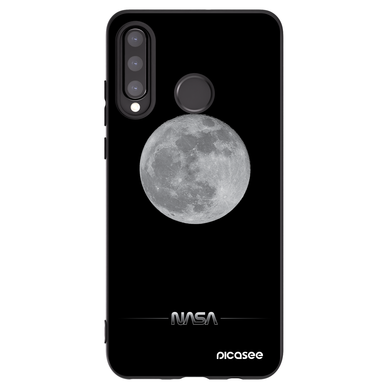 Picasee fekete szilikon tok az alábbi mobiltelefonokra Huawei P30 Lite - Moon Minimal
