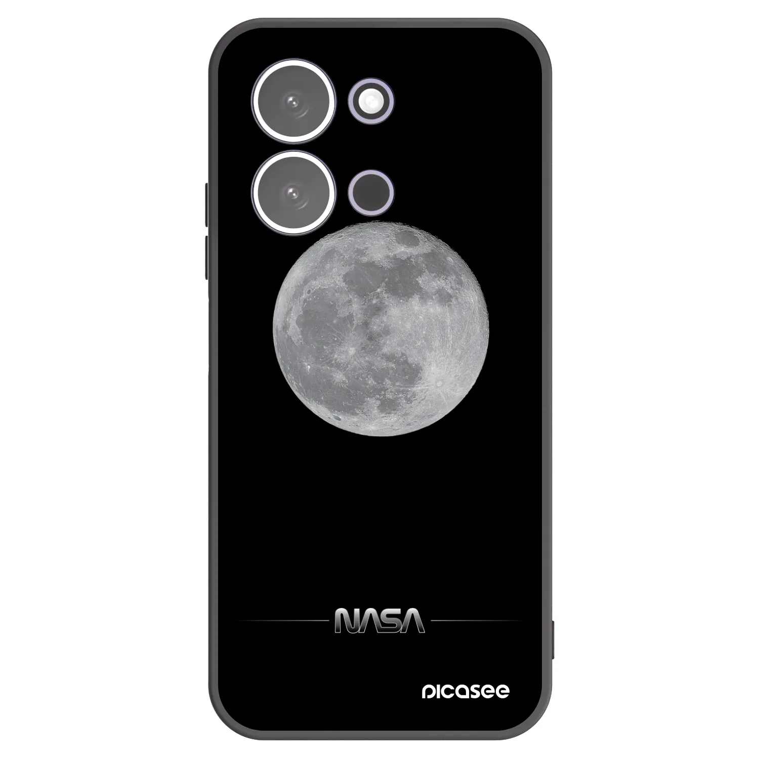 Picasee fekete szilikon tok az alábbi mobiltelefonokra Xiaomi Redmi 15C 5G - Moon Minimal