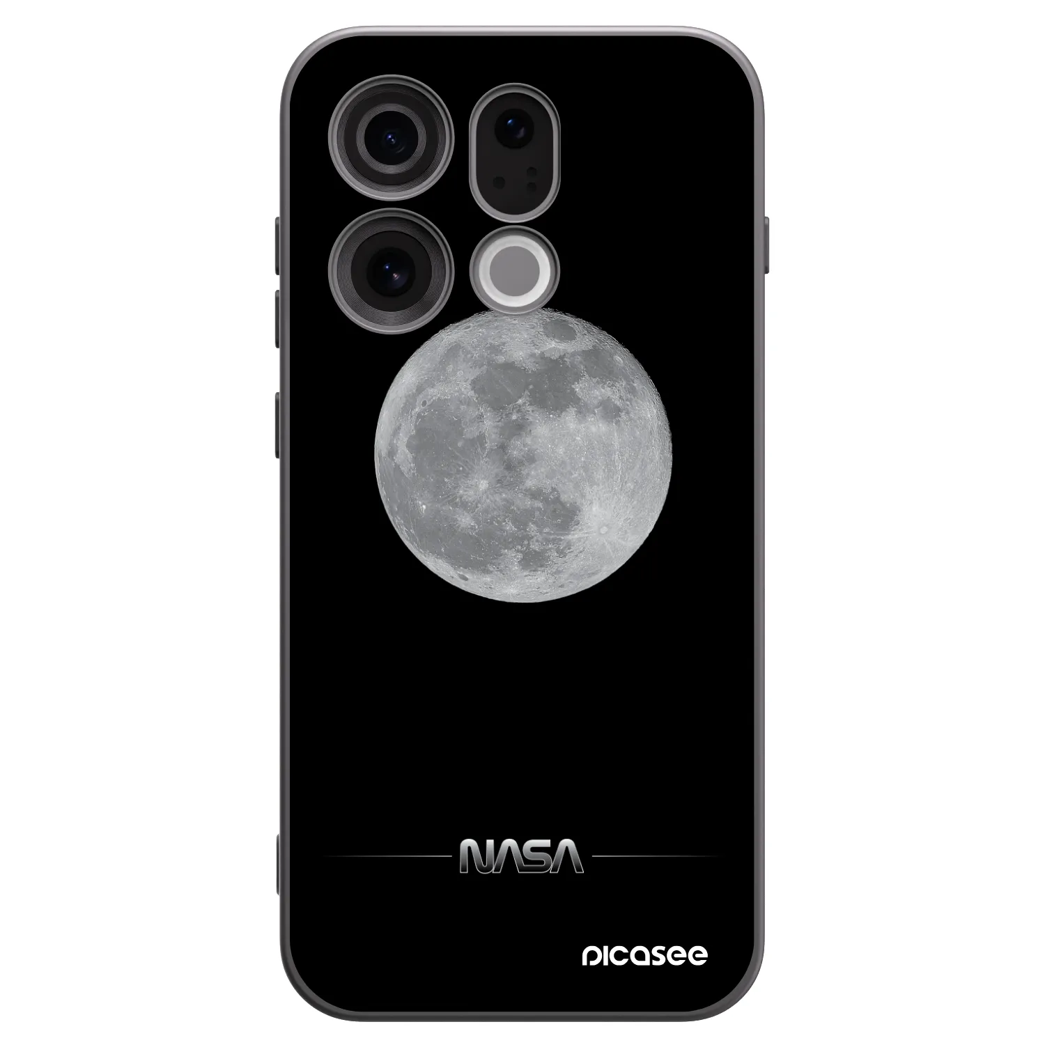 Picasee fekete szilikon tok az alábbi mobiltelefonokra OPPO Find X9 - Moon Minimal