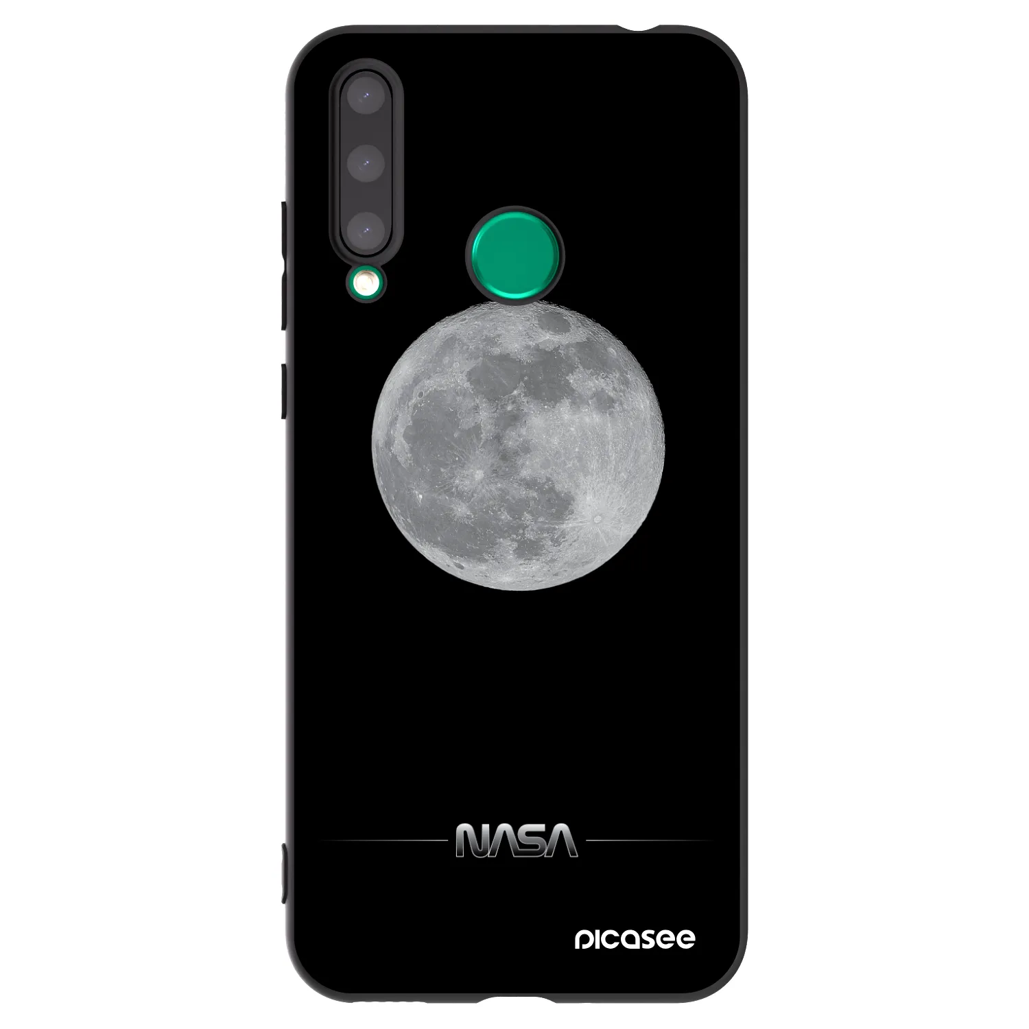 Picasee fekete szilikon tok az alábbi mobiltelefonokra Honor 20 Lite - Moon Minimal