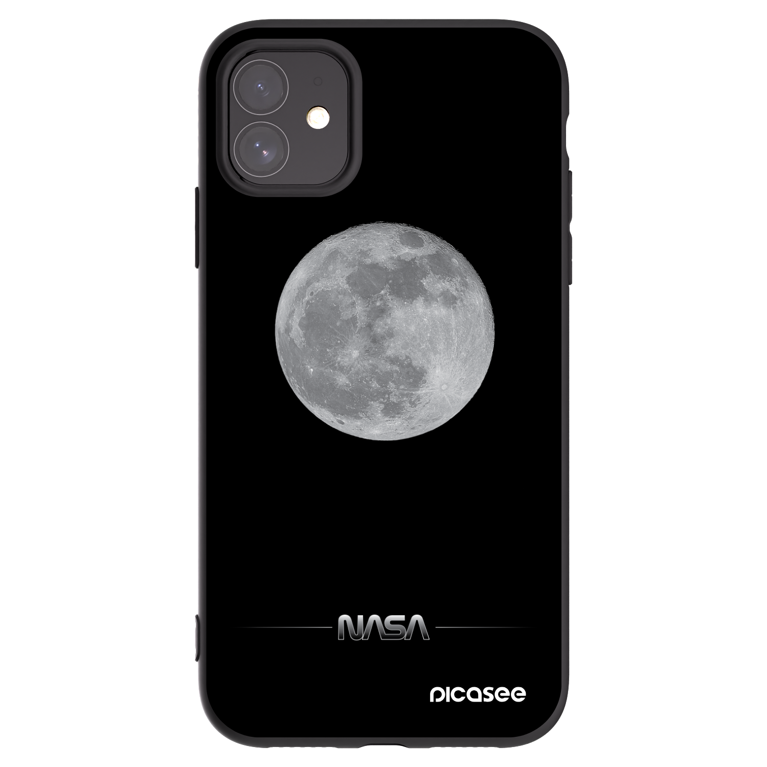 Picasee fekete szilikon tok az alábbi mobiltelefonokra Apple iPhone 11 - Moon Minimal