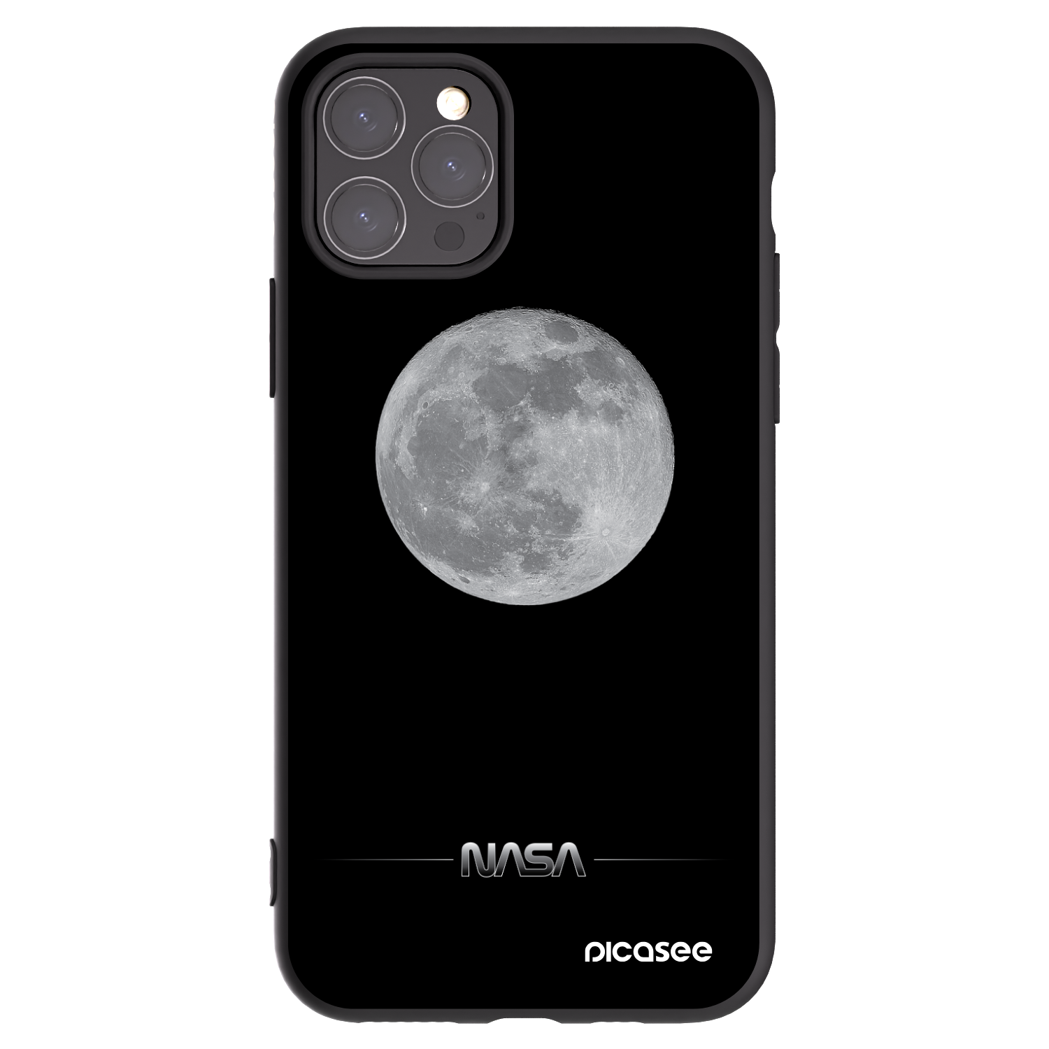 Picasee fekete szilikon tok az alábbi mobiltelefonokra Apple iPhone 11 Pro - Moon Minimal