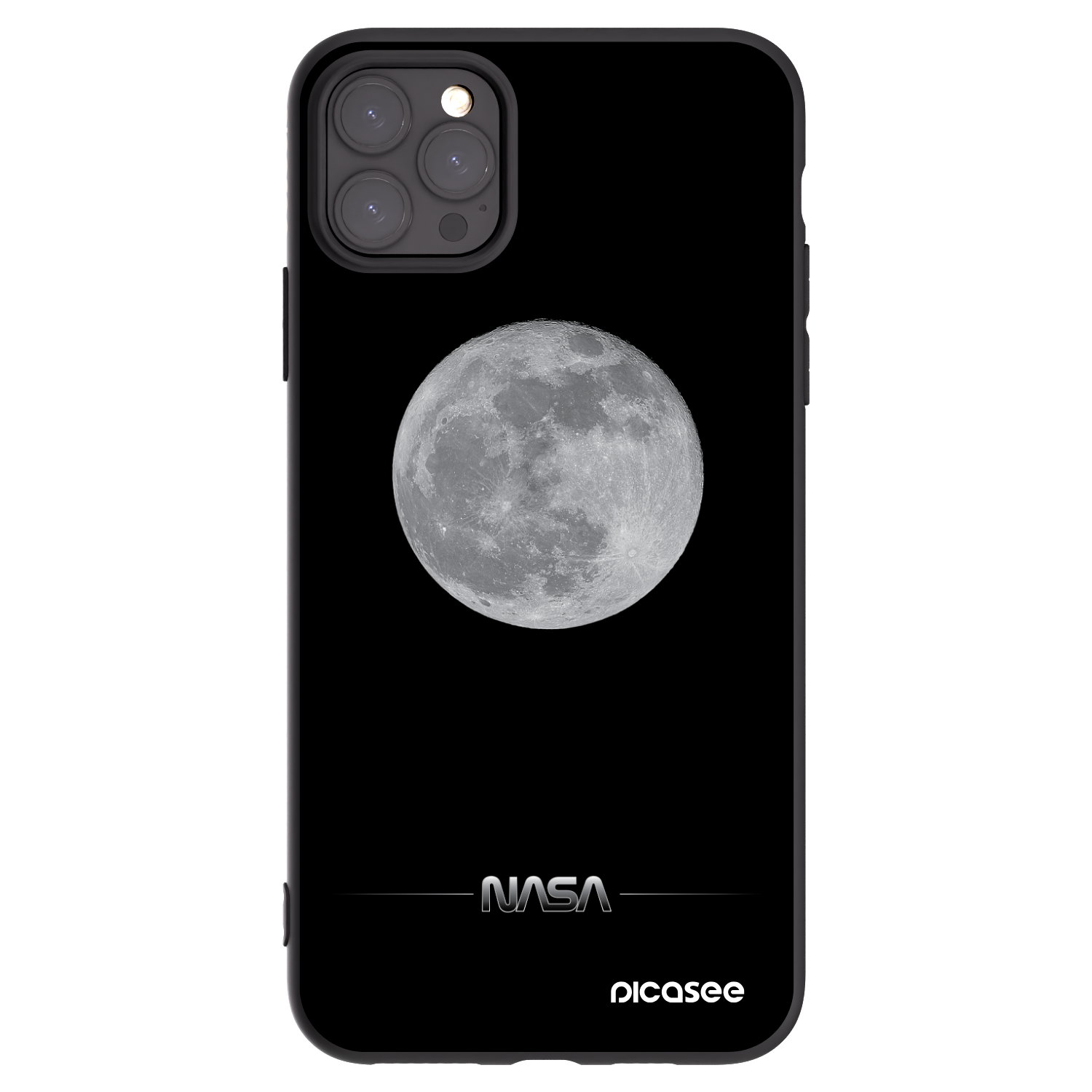 Picasee fekete szilikon tok az alábbi mobiltelefonokra Apple iPhone 11 Pro Max - Moon Minimal