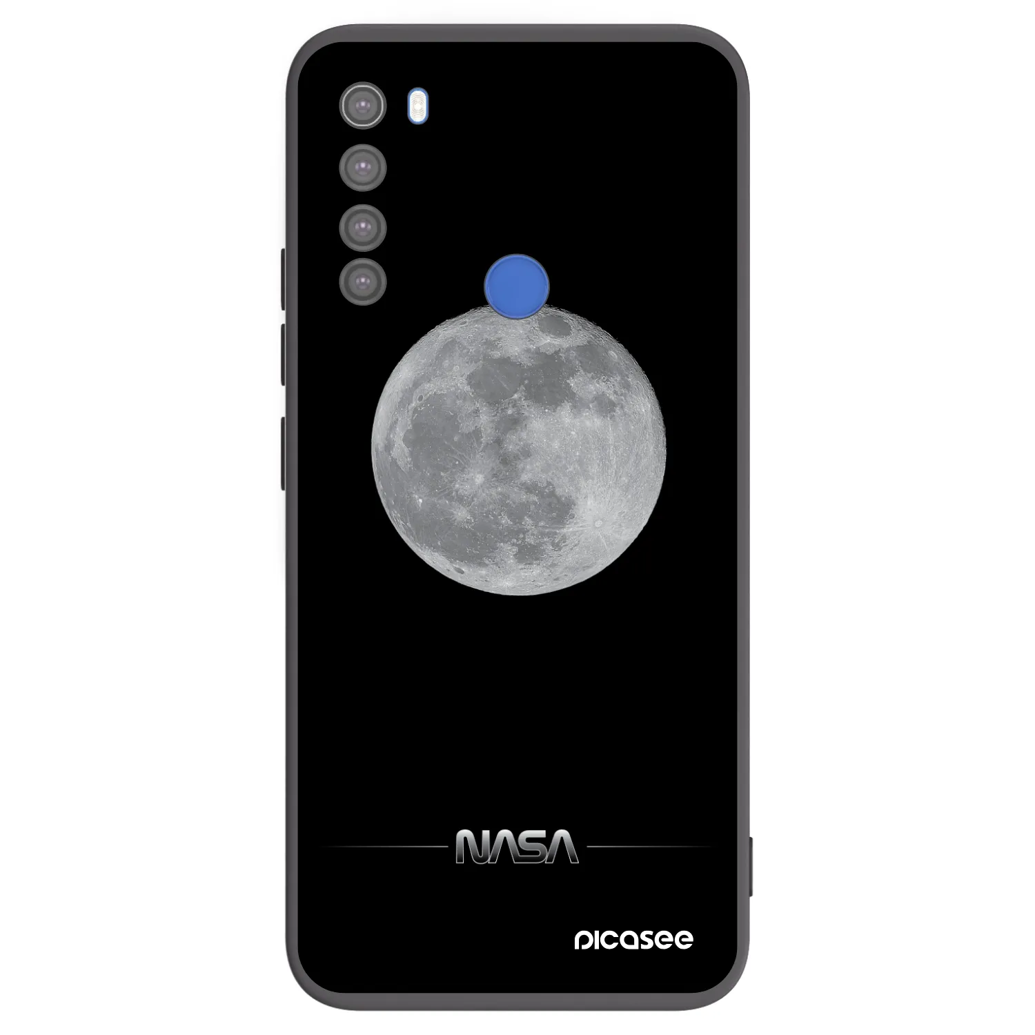 Picasee fekete szilikon tok az alábbi mobiltelefonokra Xiaomi Redmi Note 8T - Moon Minimal
