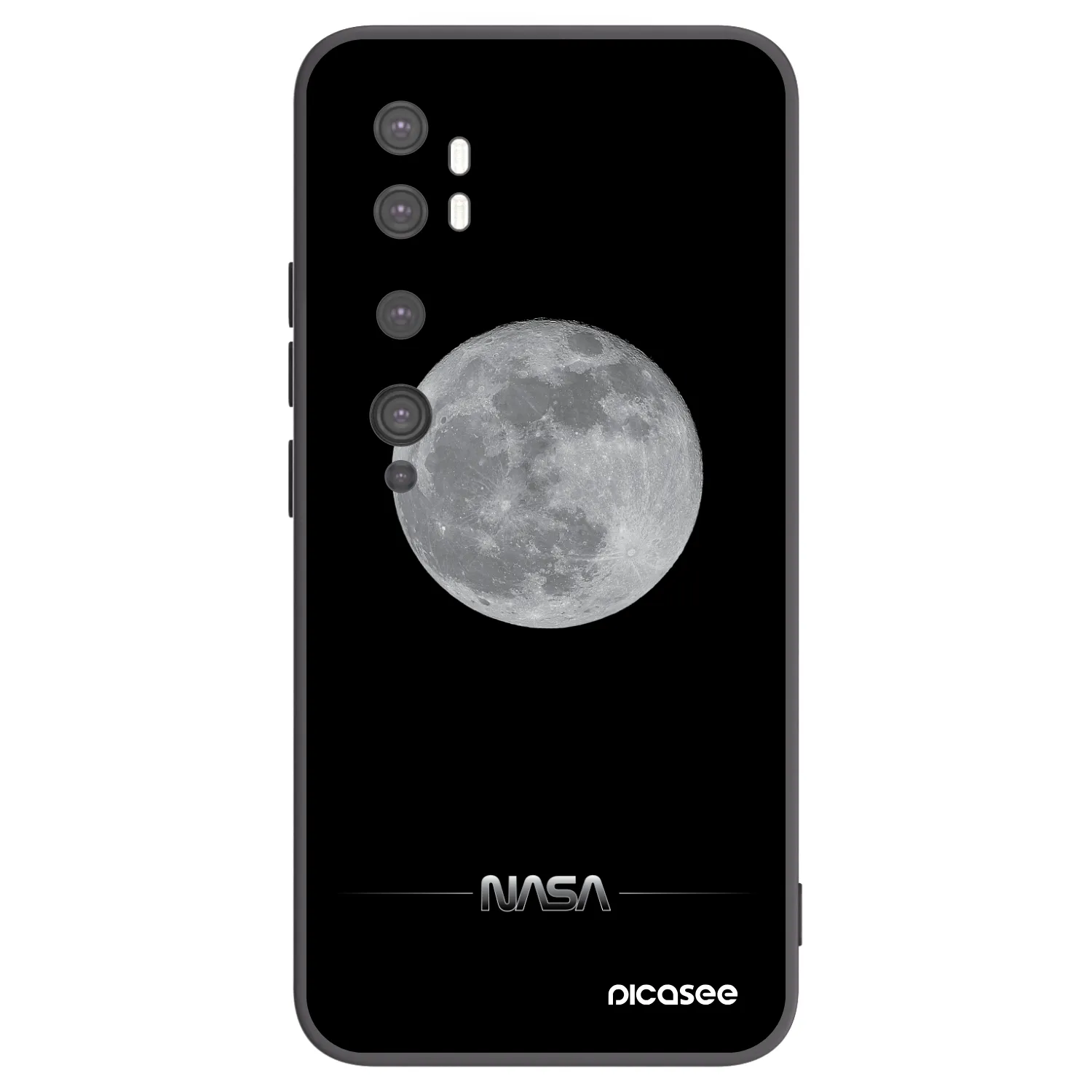 Picasee fekete szilikon tok az alábbi mobiltelefonokra Xiaomi Mi Note 10 (Pro) - Moon Minimal