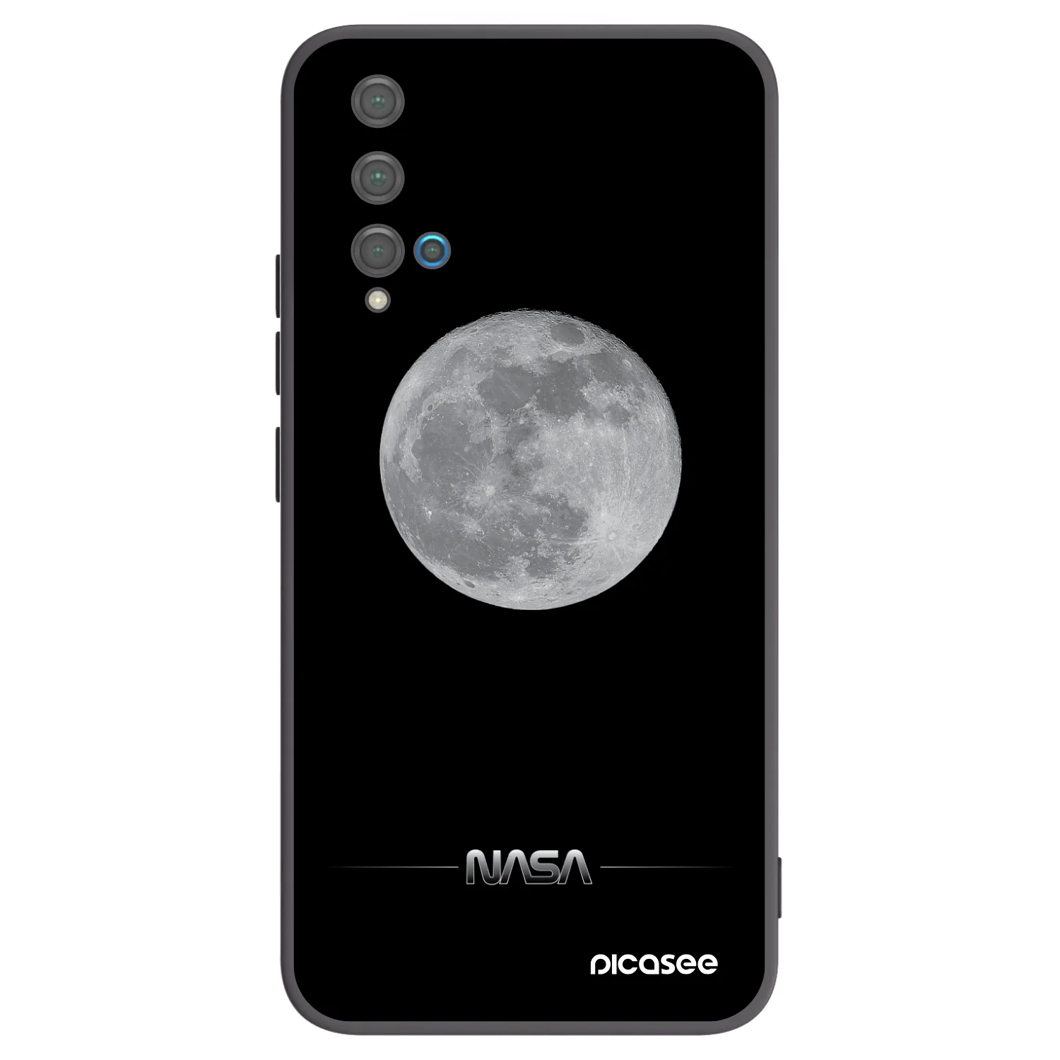 Picasee fekete szilikon tok az alábbi mobiltelefonokra Huawei Nova 5T - Moon Minimal
