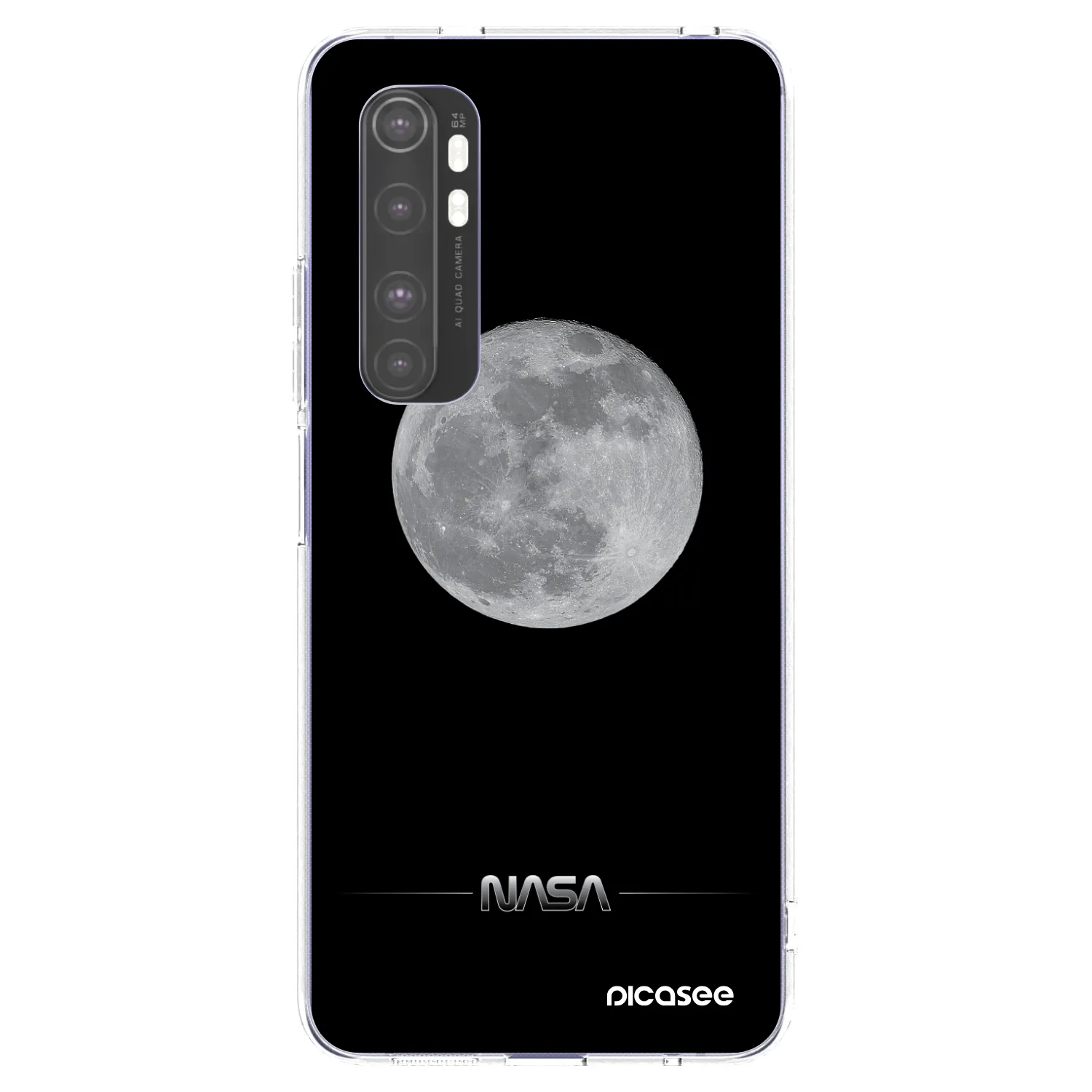 Picasee átlátszó szilikon tok az alábbi mobiltelefonokra Xiaomi Mi Note 10 Lite - Moon Minimal
