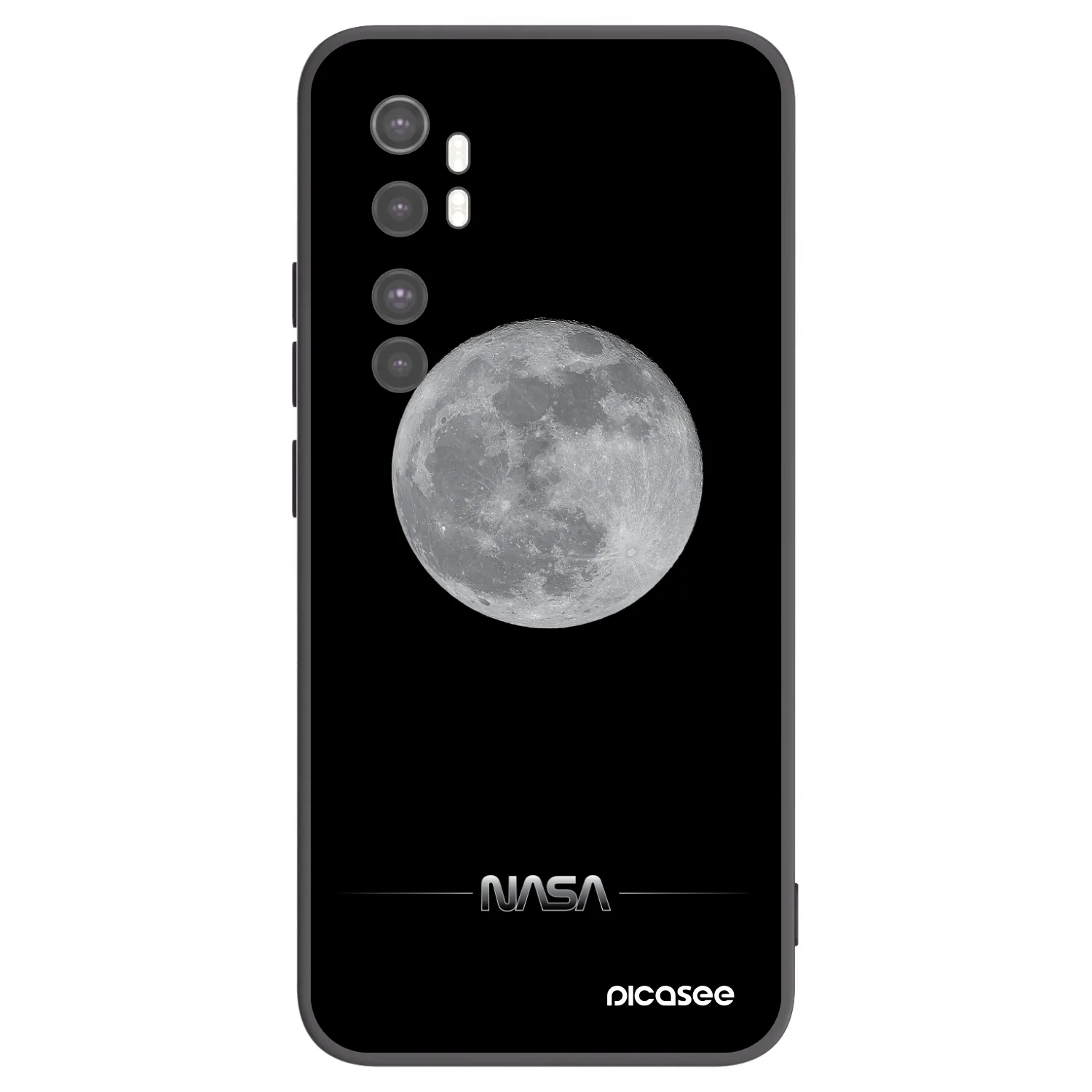 Picasee fekete szilikon tok az alábbi mobiltelefonokra Xiaomi Mi Note 10 Lite - Moon Minimal