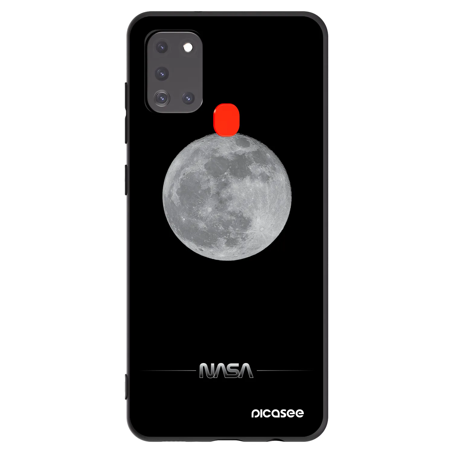 Picasee fekete szilikon tok az alábbi mobiltelefonokra Samsung Galaxy A21s - Moon Minimal