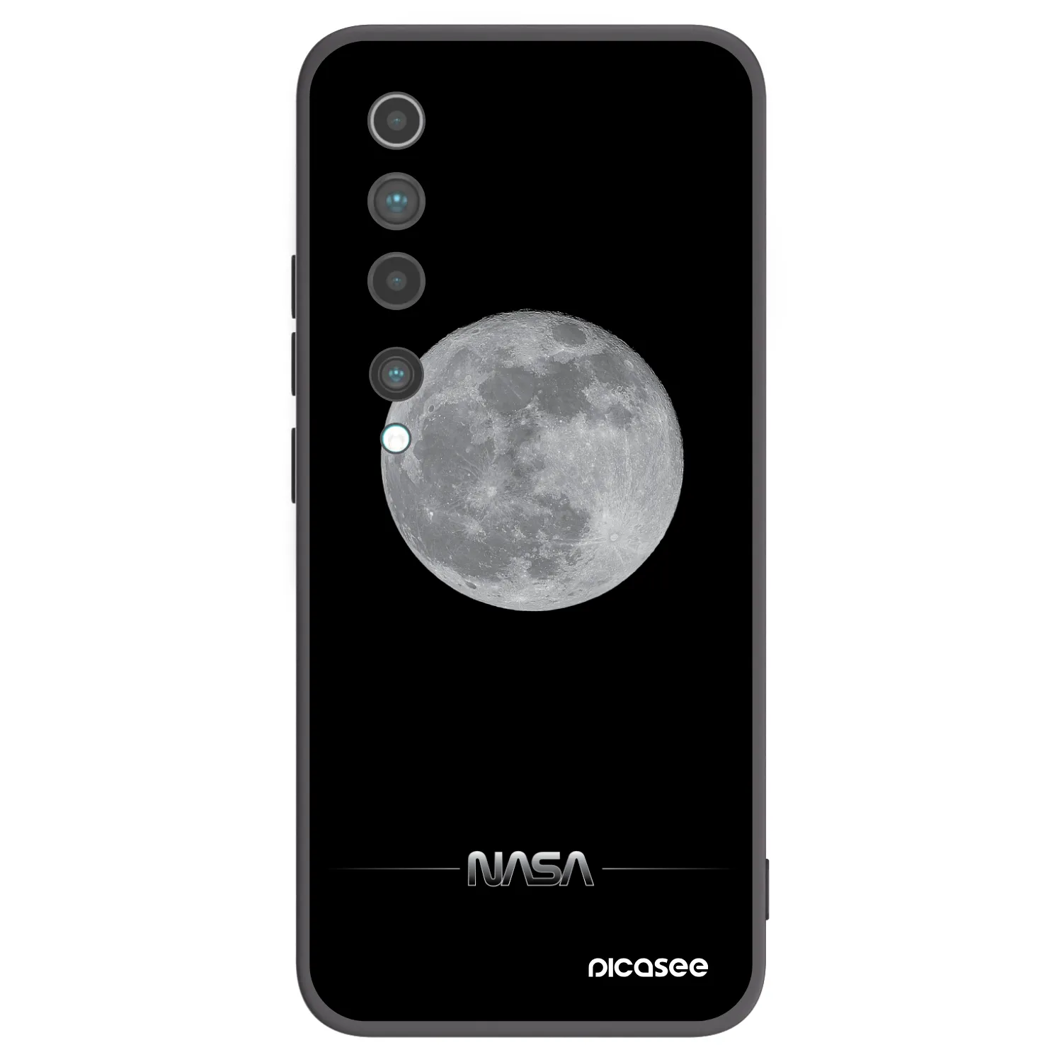 Picasee fekete szilikon tok az alábbi mobiltelefonokra Xiaomi Mi 10 - Moon Minimal