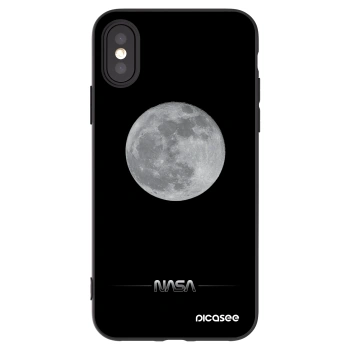 Picasee fekete szilikon tok az alábbi mobiltelefonokra Apple iPhone X/XS - Moon Minimal