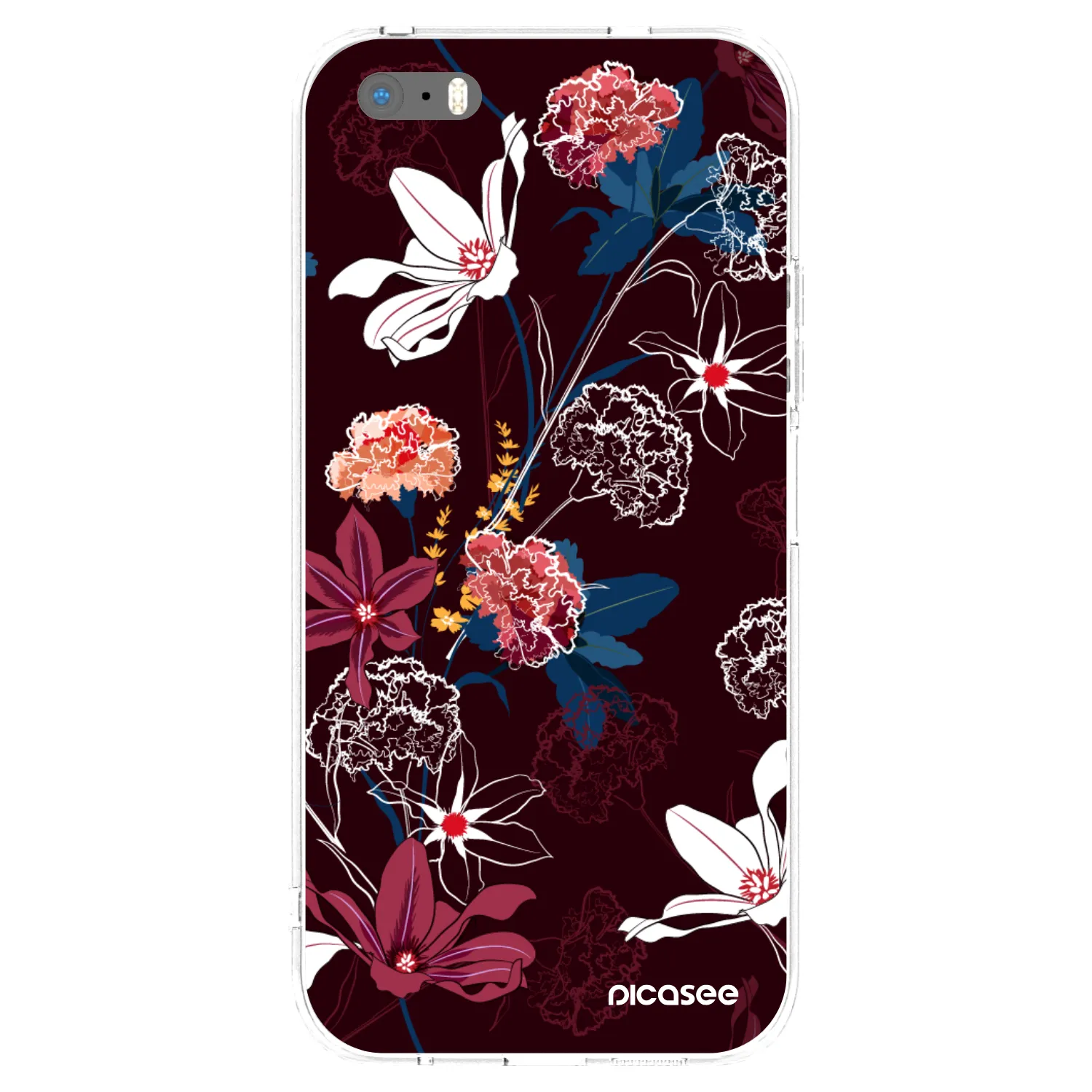 Picasee átlátszó szilikon tok az alábbi mobiltelefonokra Apple iPhone 5/5S/SE - Dark Meadow