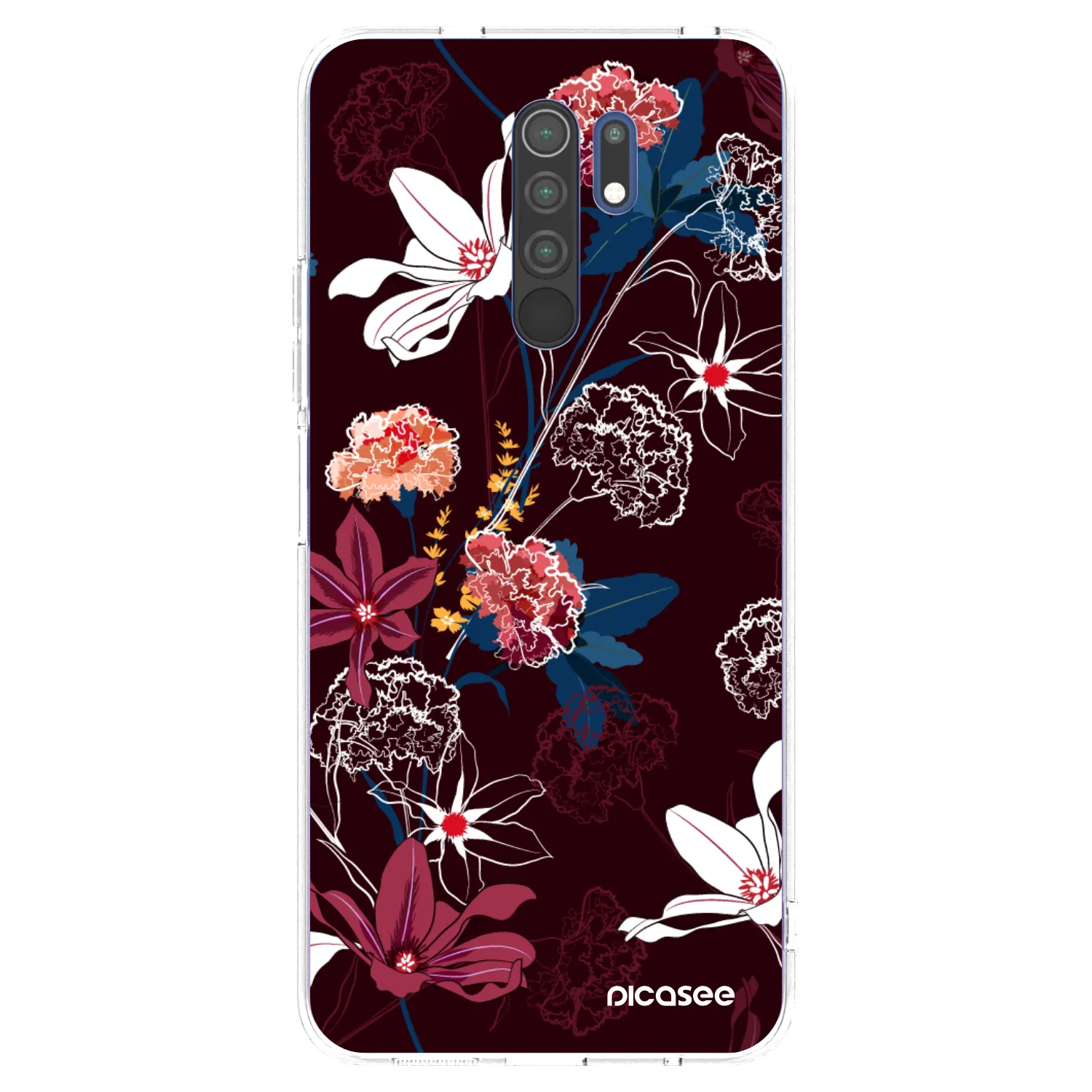 Picasee átlátszó szilikon tok az alábbi mobiltelefonokra Xiaomi Redmi 9 - Dark Meadow