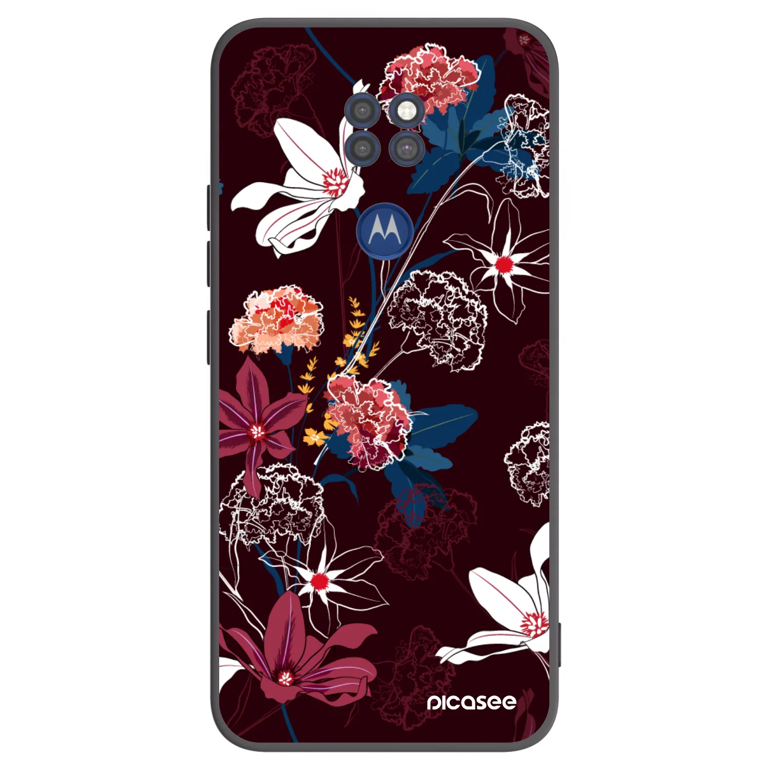Picasee fekete szilikon tok az alábbi mobiltelefonokra Motorola Moto G9 Play - Dark Meadow