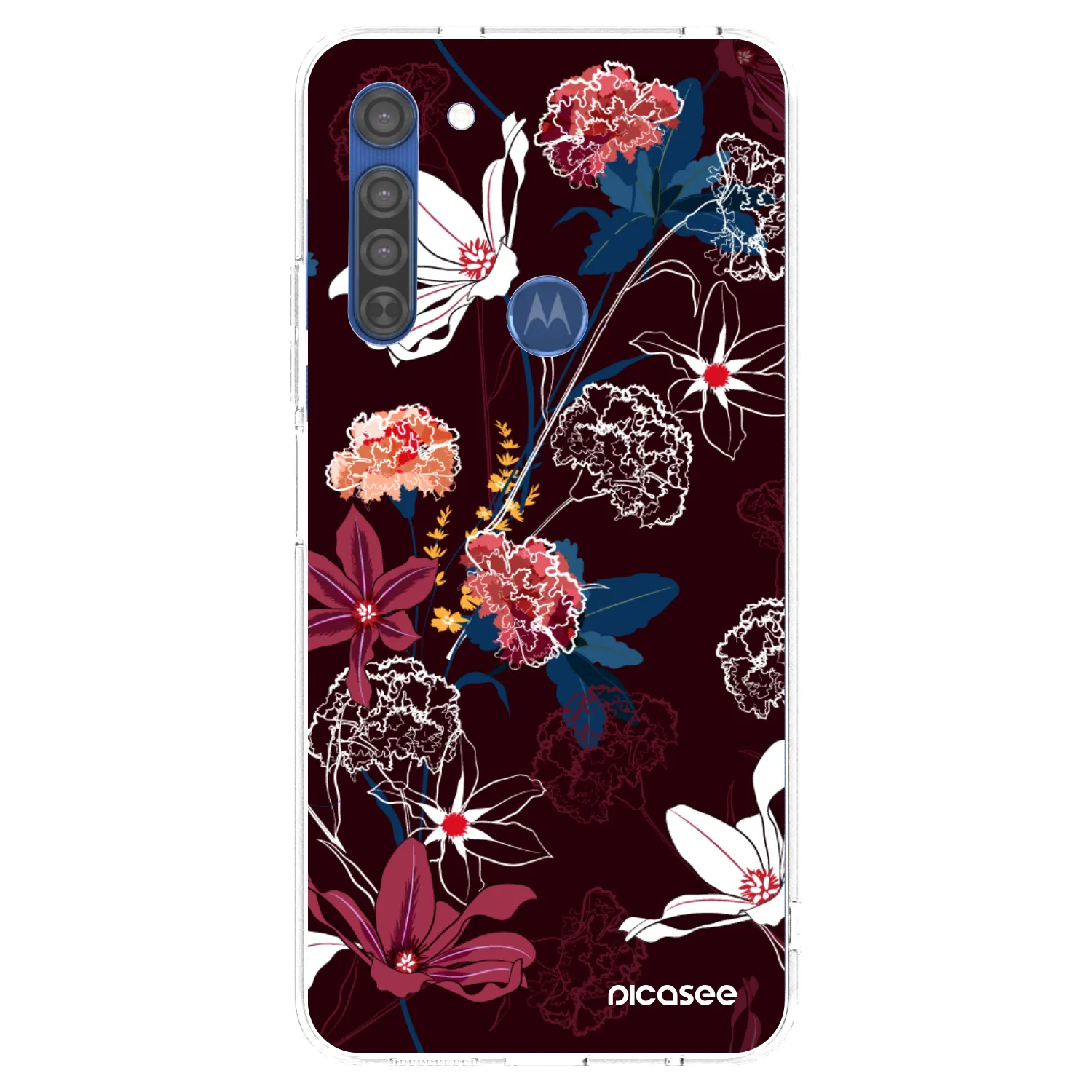 Picasee átlátszó szilikon tok az alábbi mobiltelefonokra Motorola Moto G8 - Dark Meadow