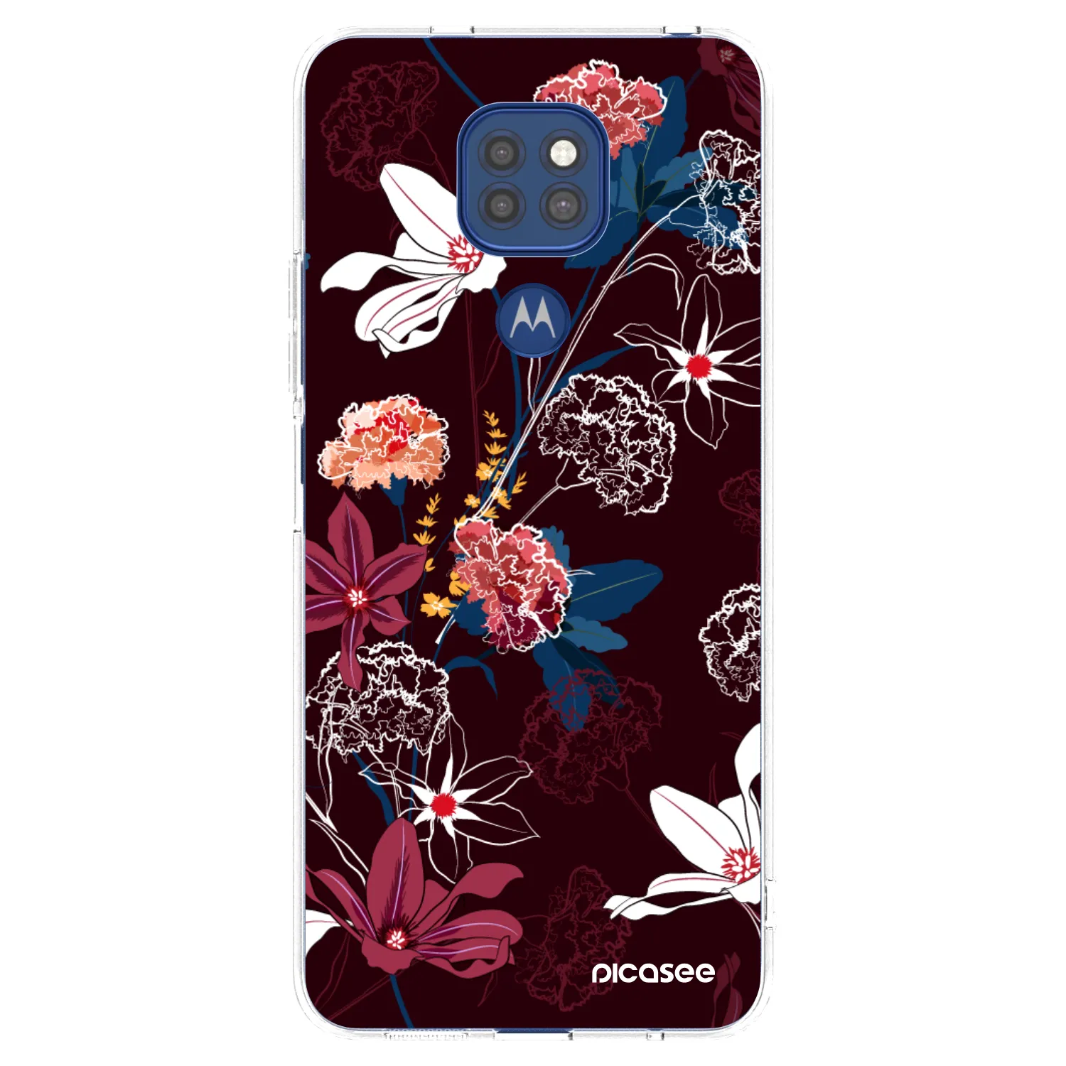 Picasee átlátszó szilikon tok az alábbi mobiltelefonokra Motorola Moto G9 Play - Dark Meadow