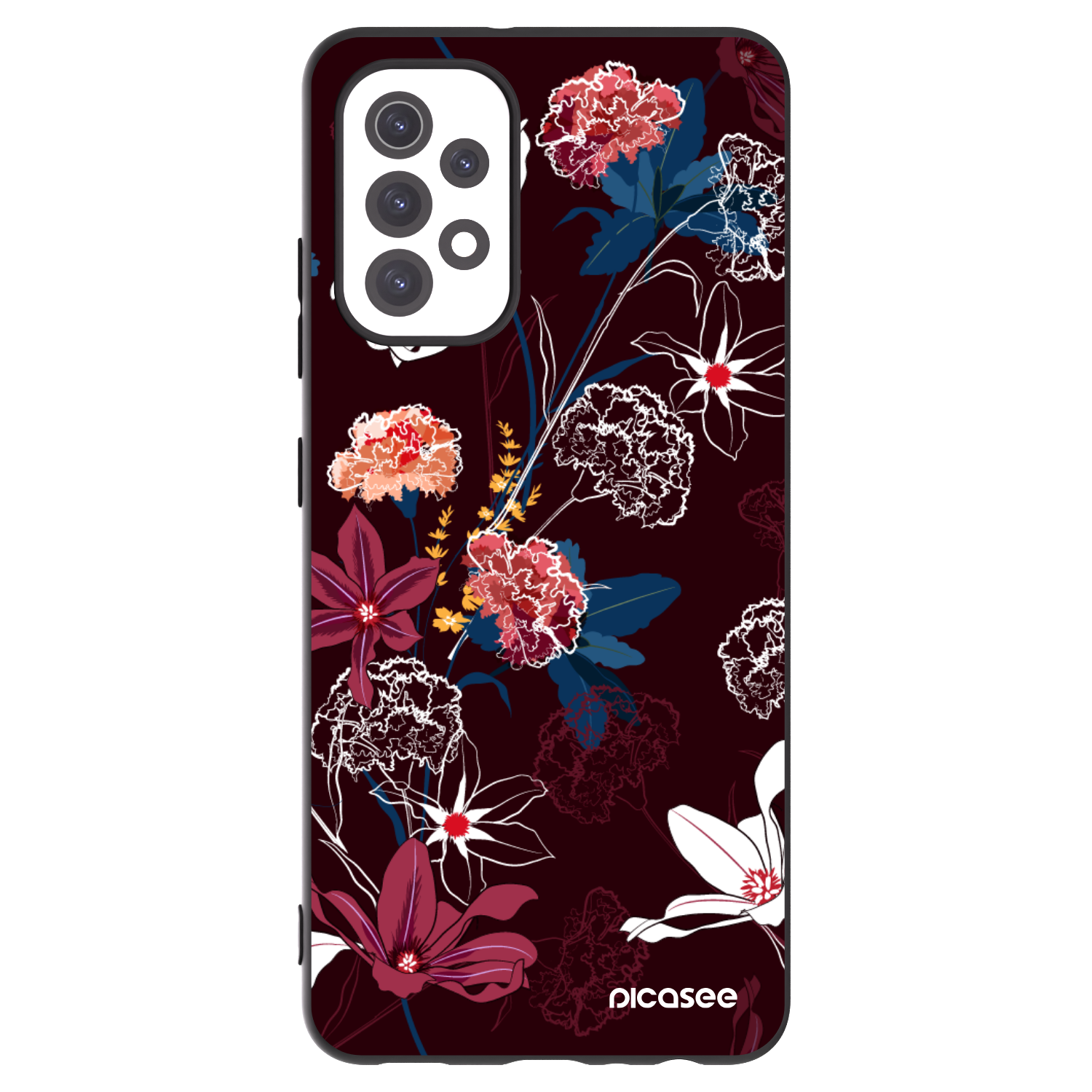 Picasee fekete szilikon tok az alábbi mobiltelefonokra Samsung Galaxy A32 5G A326B - Dark Meadow