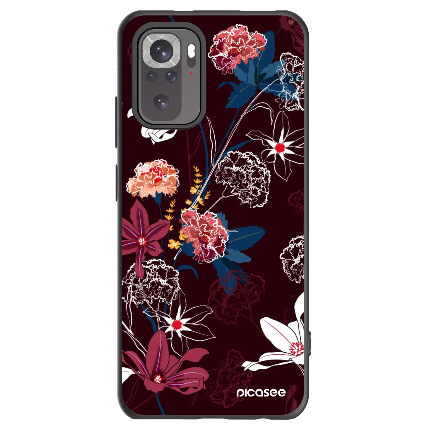 Picasee fekete szilikon tok az alábbi mobiltelefonokra Xiaomi Redmi Note 10S - Dark Meadow