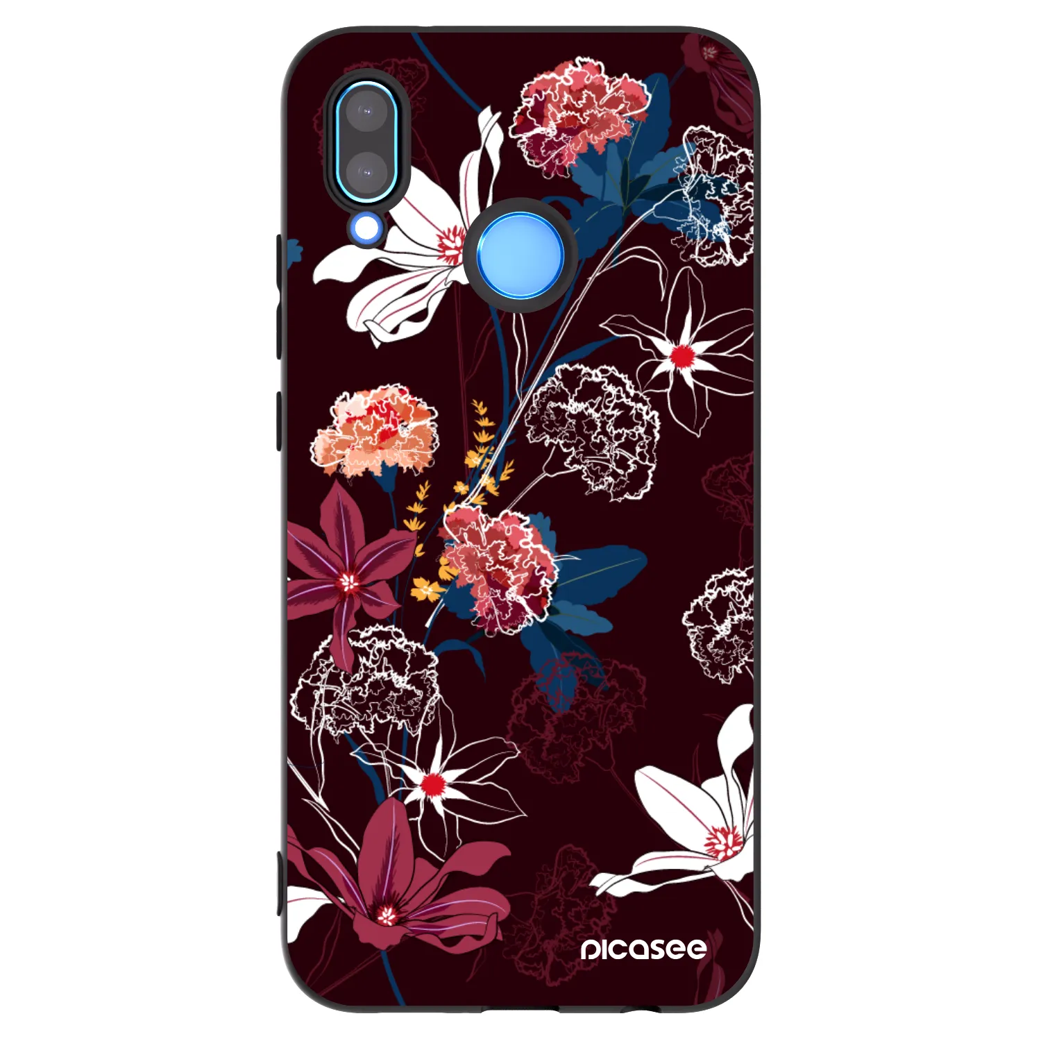 Picasee fekete szilikon tok az alábbi mobiltelefonokra Huawei P20 Lite - Dark Meadow
