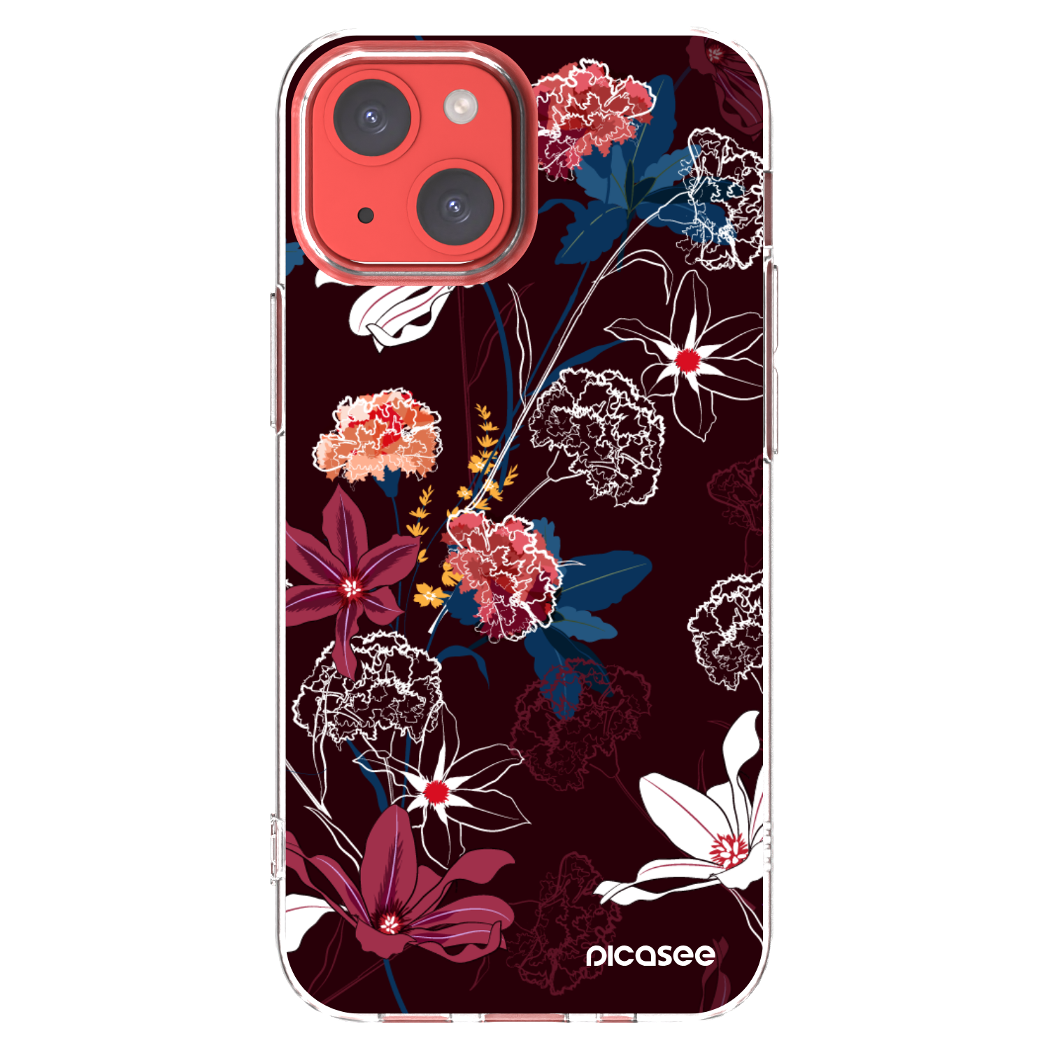 Picasee átlátszó szilikon tok az alábbi mobiltelefonokra Apple iPhone 13 mini - Dark Meadow