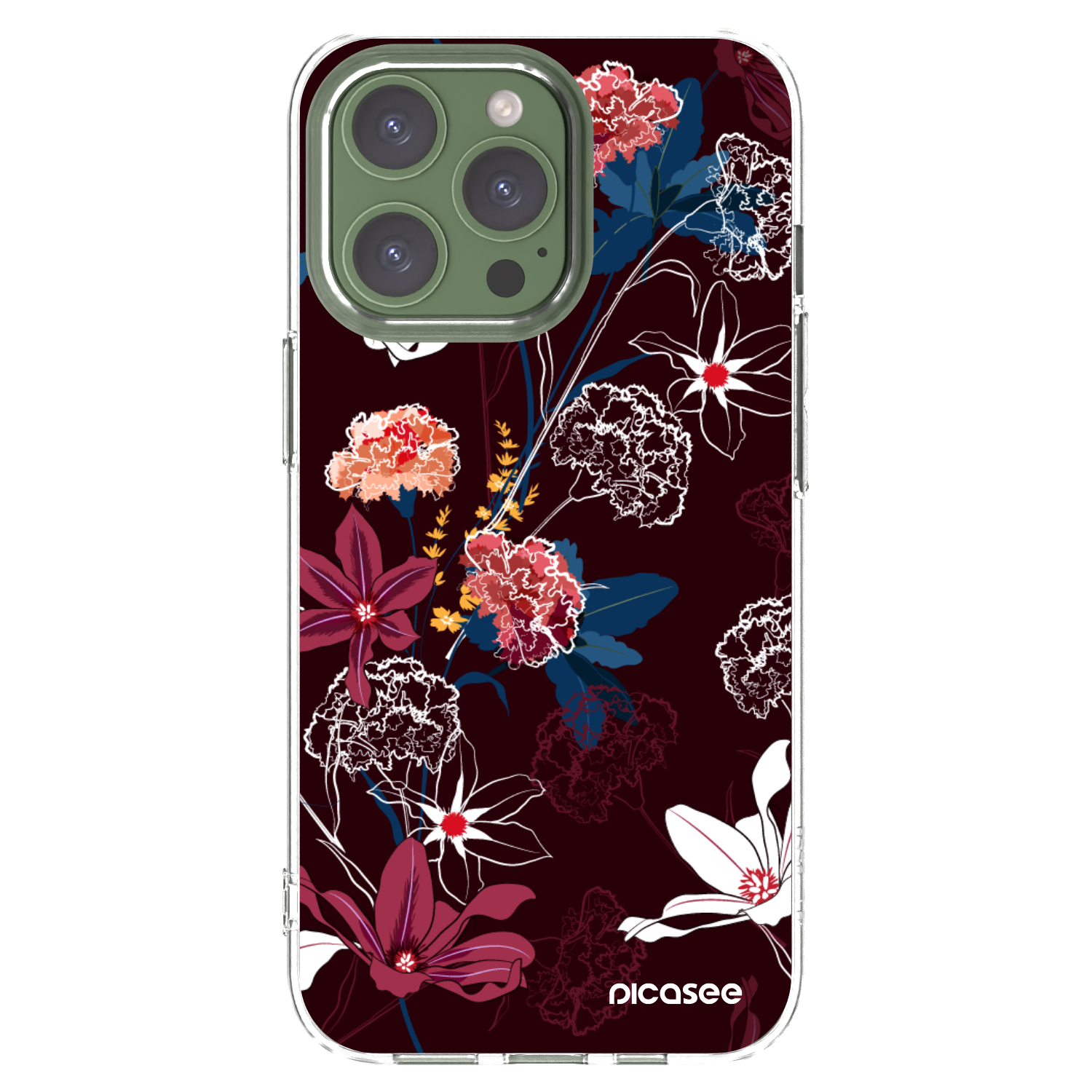 Picasee átlátszó szilikon tok az alábbi mobiltelefonokra Apple iPhone 13 Pro - Dark Meadow