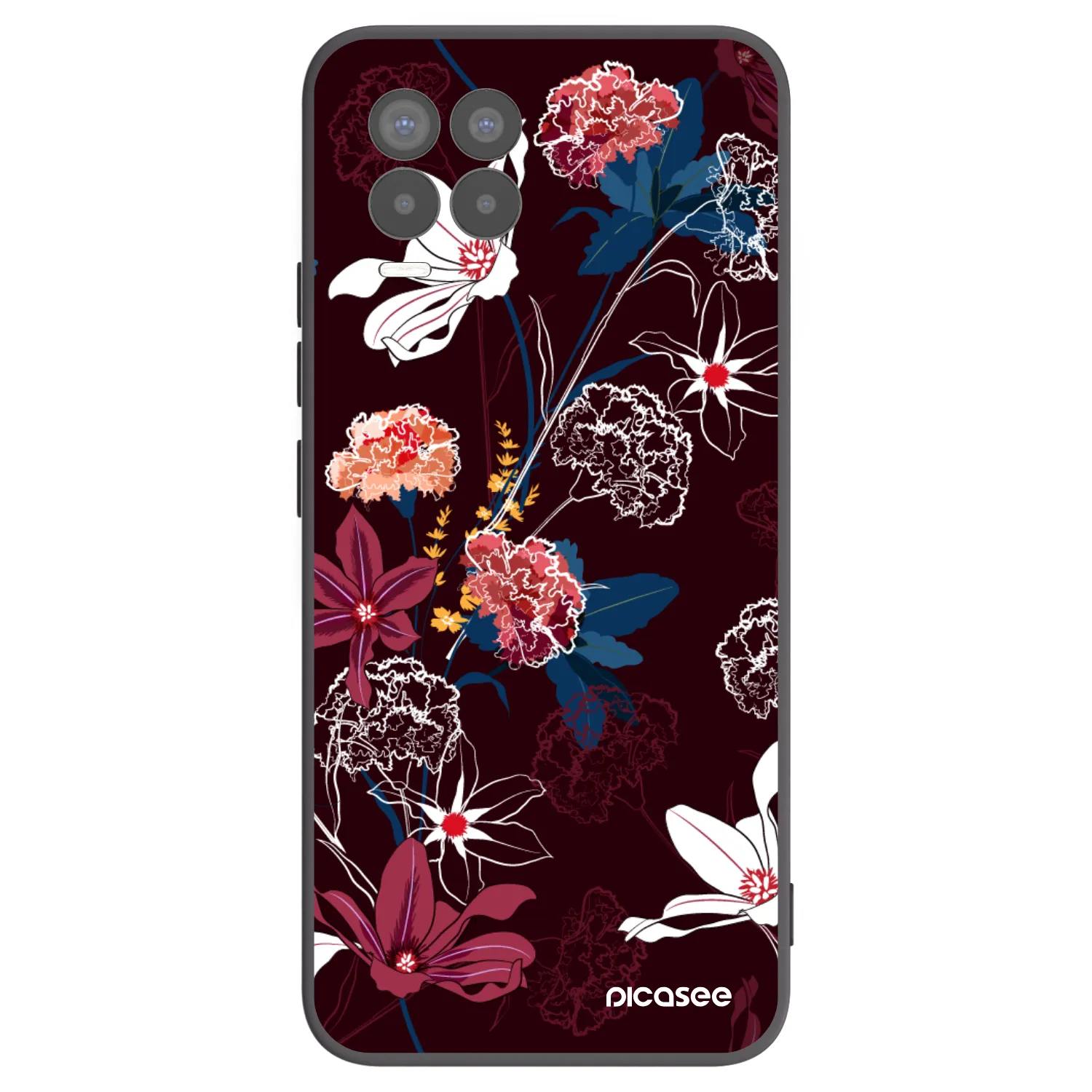 Picasee fekete szilikon tok az alábbi mobiltelefonokra Realme 8 4G - Dark Meadow