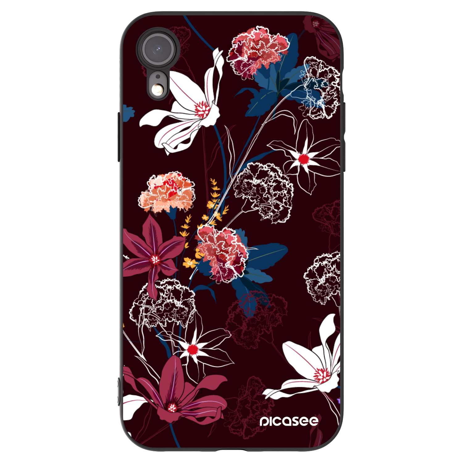 Picasee fekete szilikon tok az alábbi mobiltelefonokra Apple iPhone XR - Dark Meadow