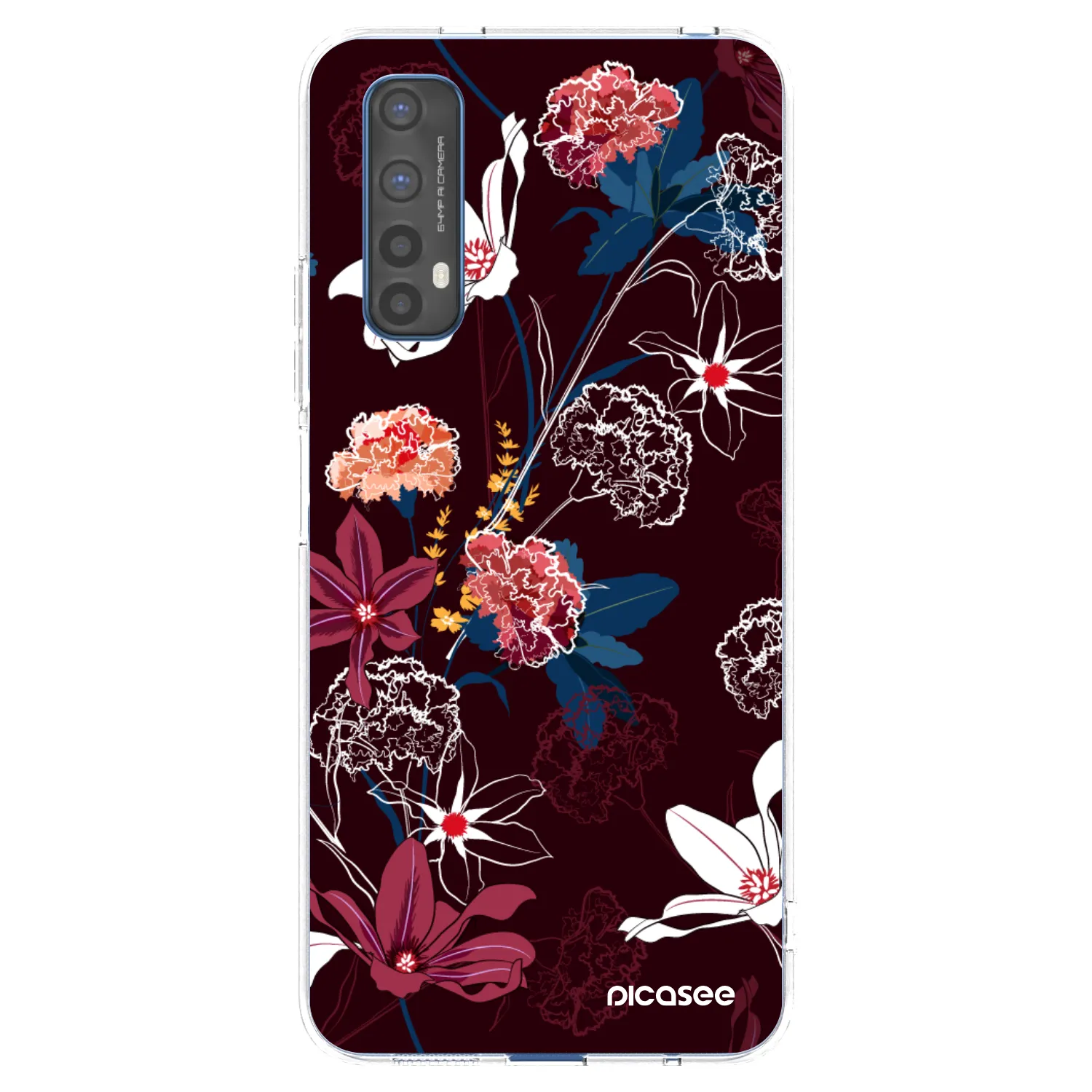Picasee átlátszó szilikon tok az alábbi mobiltelefonokra Realme 7 - Dark Meadow