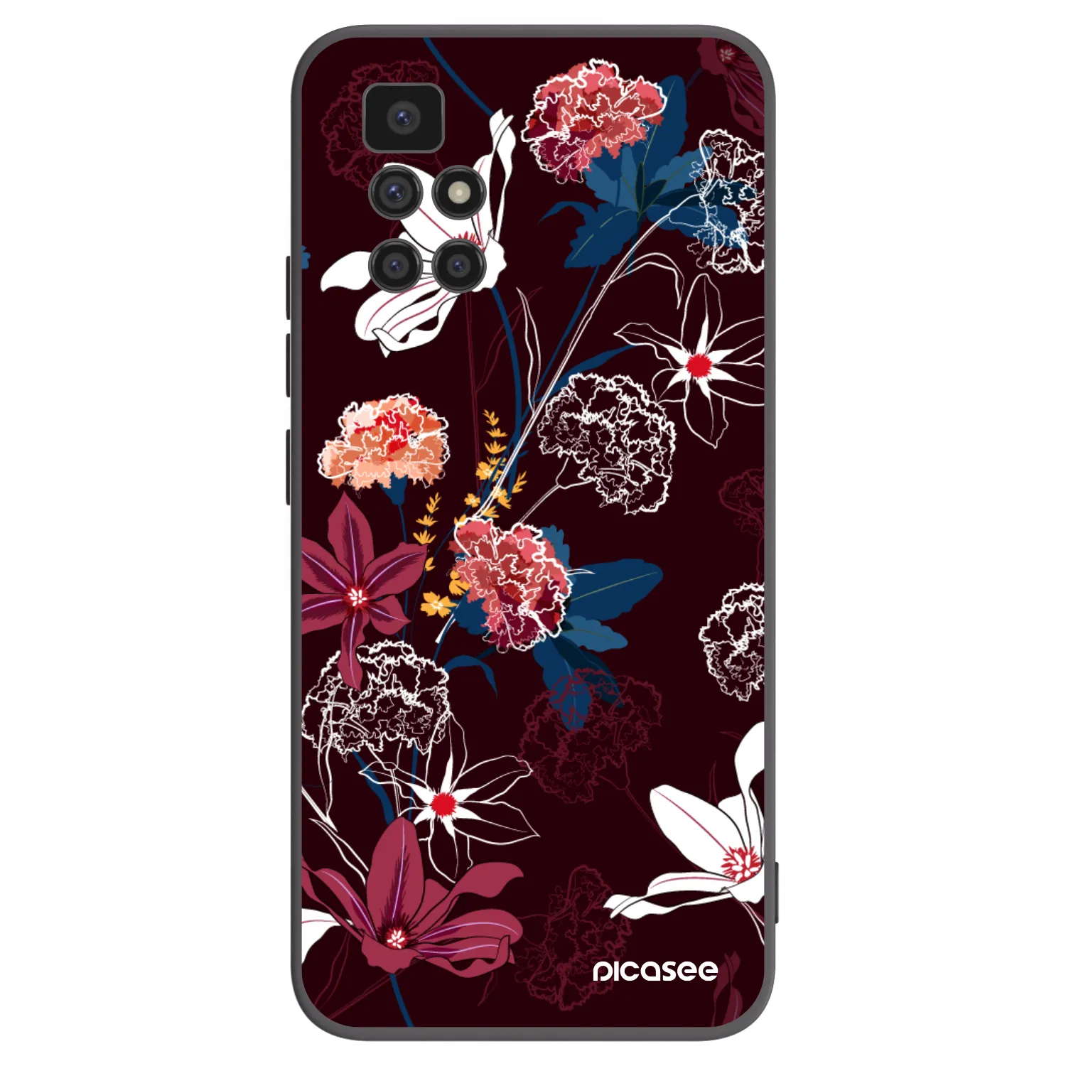 Picasee fekete szilikon tok az alábbi mobiltelefonokra Xiaomi Redmi 10 - Dark Meadow