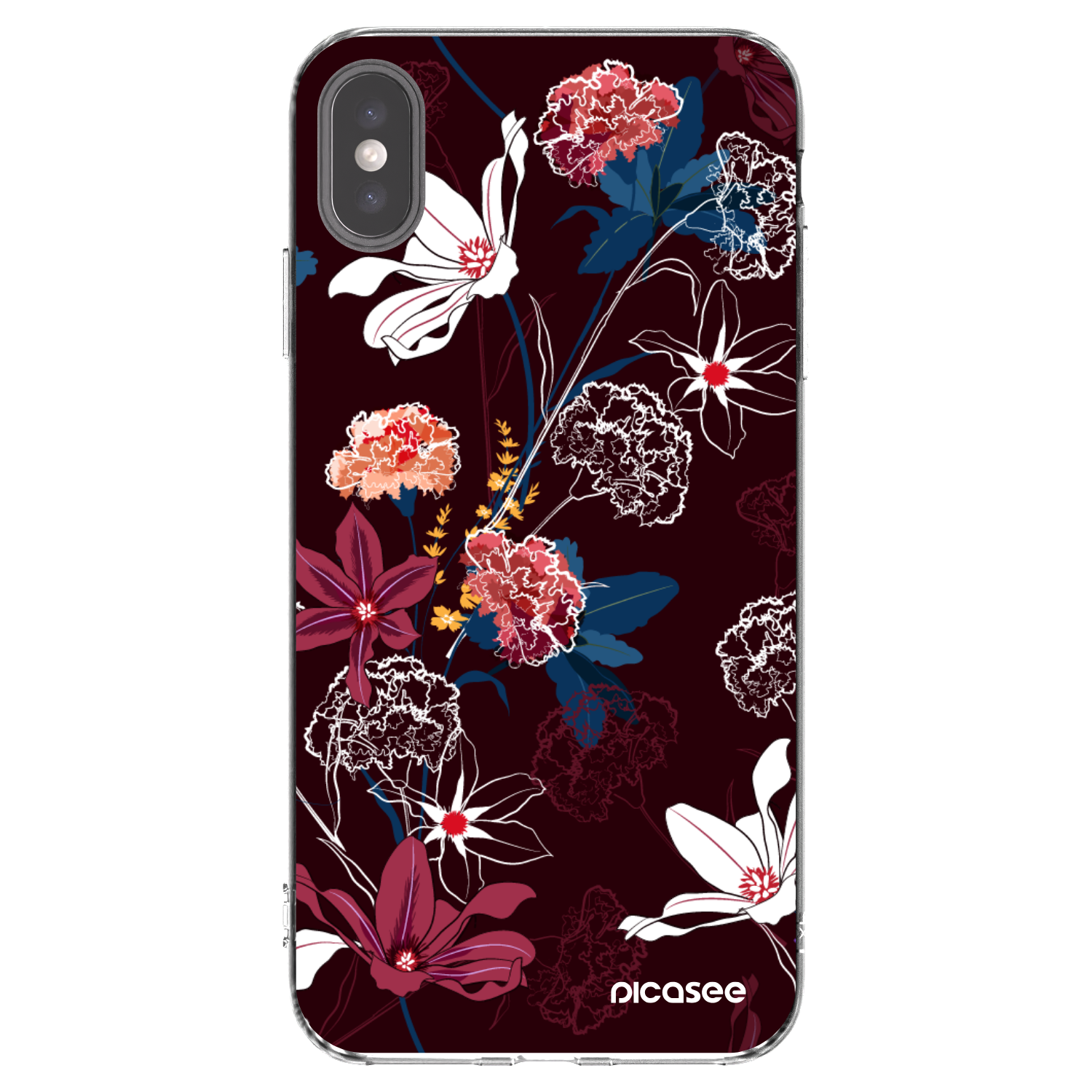 Picasee átlátszó szilikon tok az alábbi mobiltelefonokra Apple iPhone XS Max - Dark Meadow