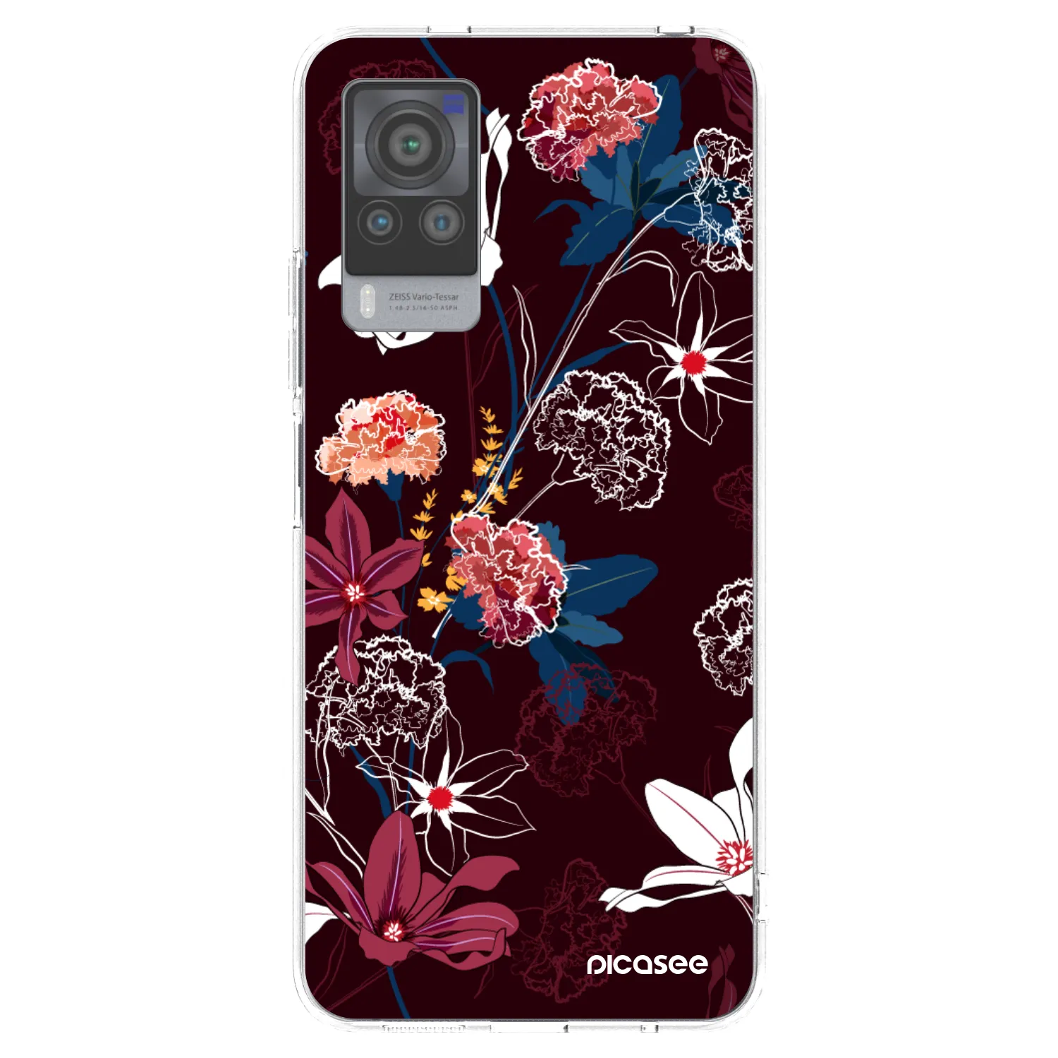 Picasee átlátszó szilikon tok az alábbi mobiltelefonokra Vivo X60 Pro 5G - Dark Meadow