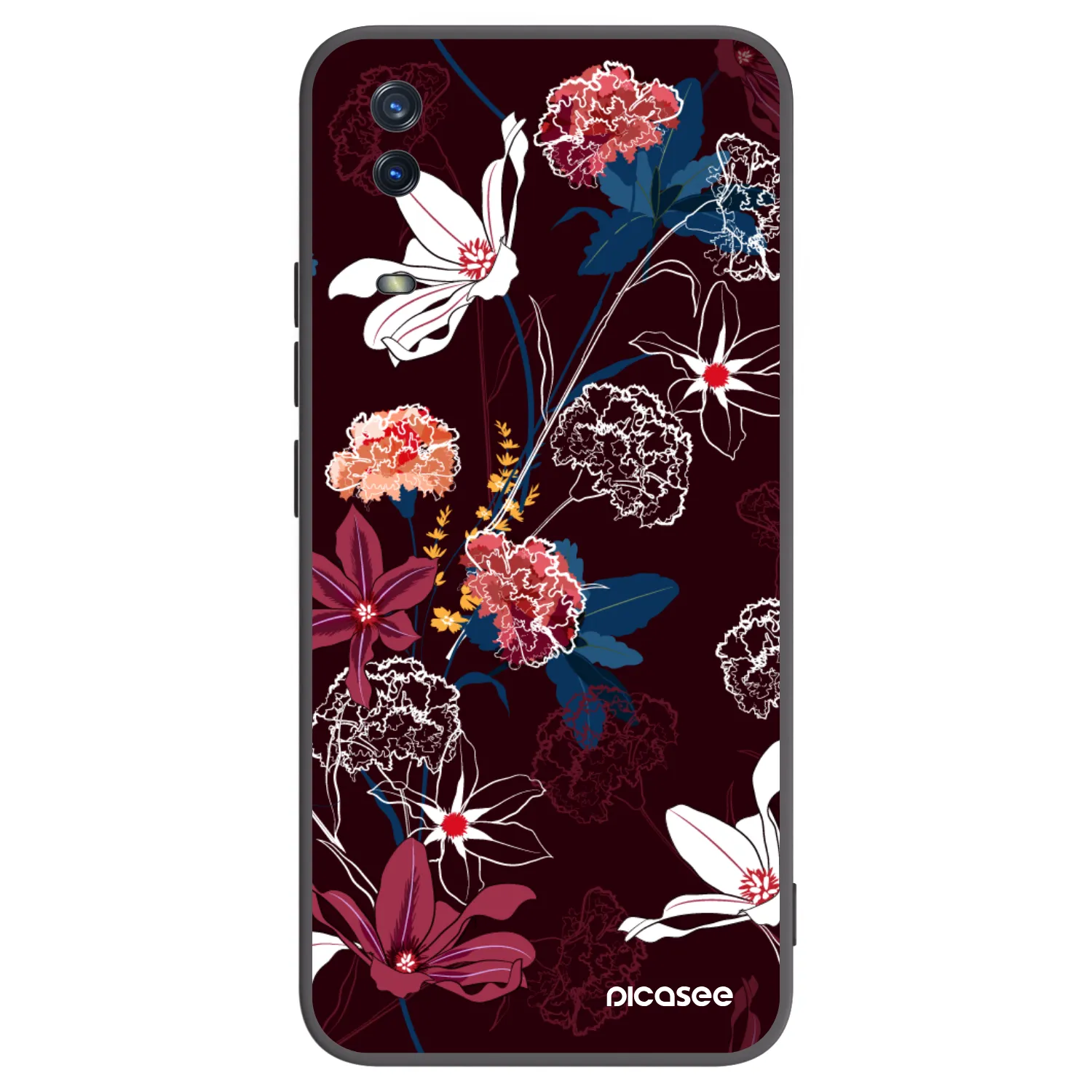 Picasee fekete szilikon tok az alábbi mobiltelefonokra Vivo Y11s - Dark Meadow