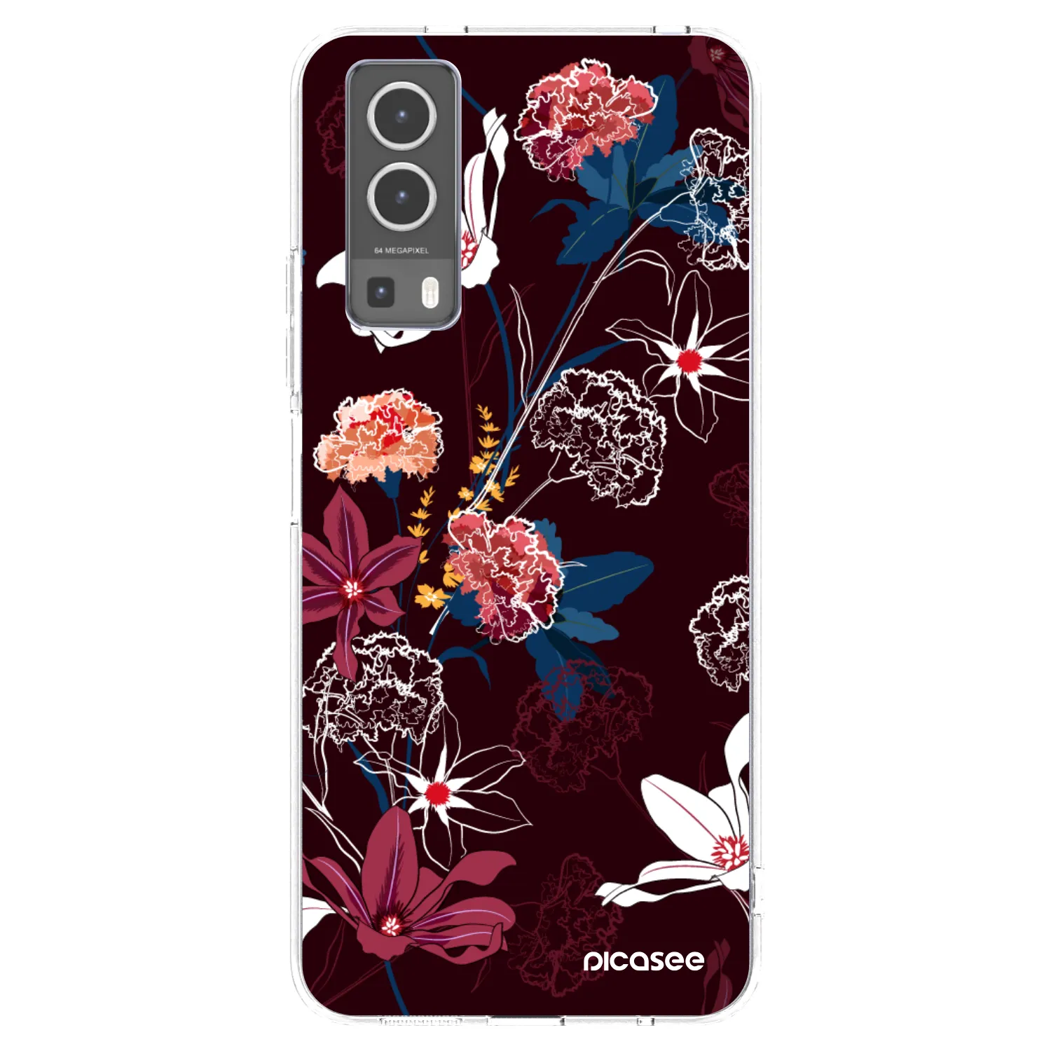 Picasee átlátszó szilikon tok az alábbi mobiltelefonokra Vivo Y72 5G - Dark Meadow