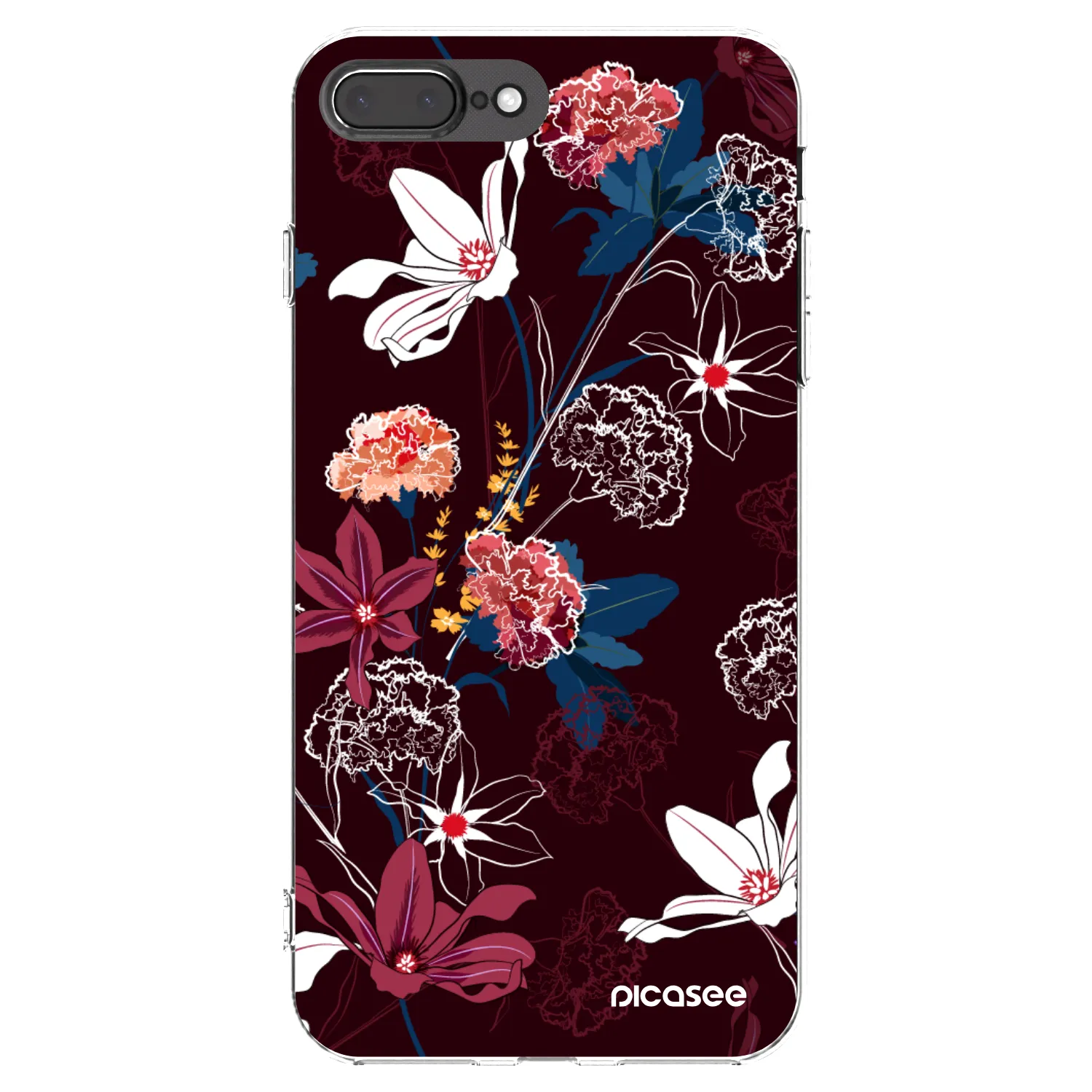 Picasee átlátszó szilikon tok az alábbi mobiltelefonokra Apple iPhone 7 Plus - Dark Meadow