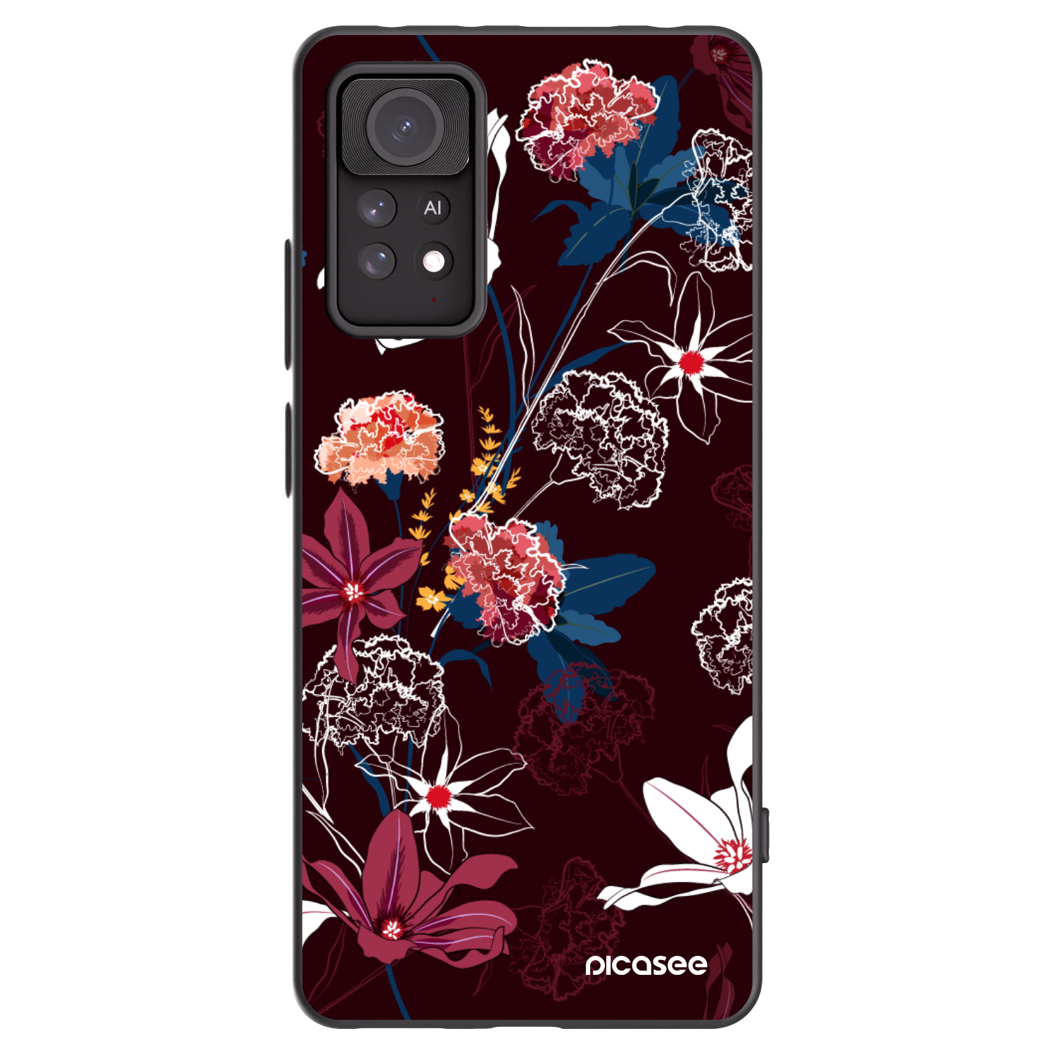 Picasee fekete szilikon tok az alábbi mobiltelefonokra Xiaomi Redmi Note 11 Pro 5G - Dark Meadow