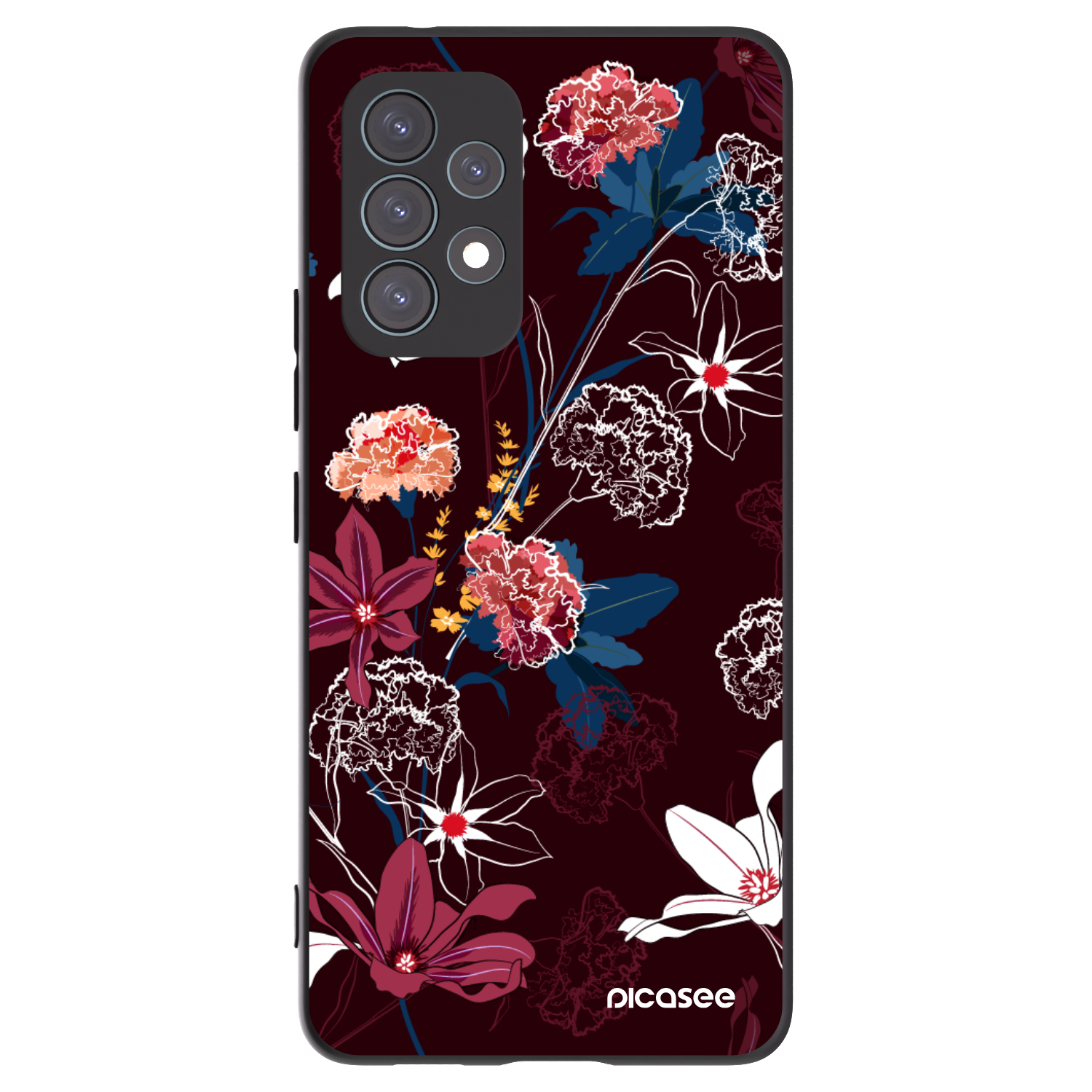 Picasee fekete szilikon tok az alábbi mobiltelefonokra Samsung Galaxy A53 5G A536 - Dark Meadow