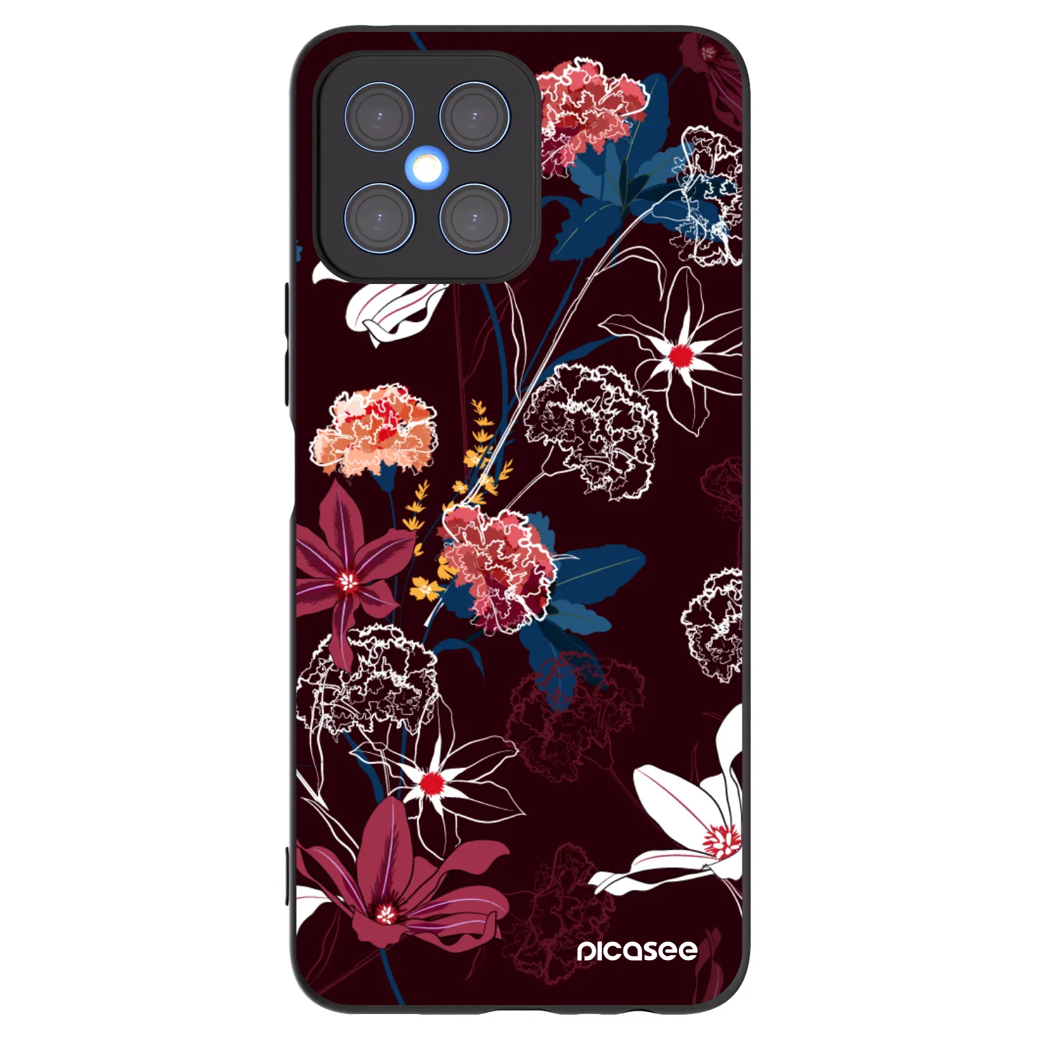 Picasee fekete szilikon tok az alábbi mobiltelefonokra Honor X8 4G - Dark Meadow
