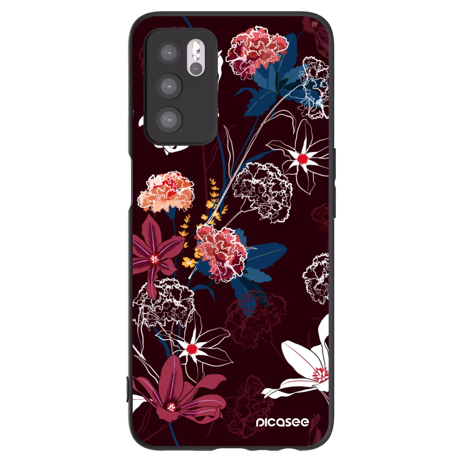 Picasee fekete szilikon tok az alábbi mobiltelefonokra OPPO A16s - Dark Meadow